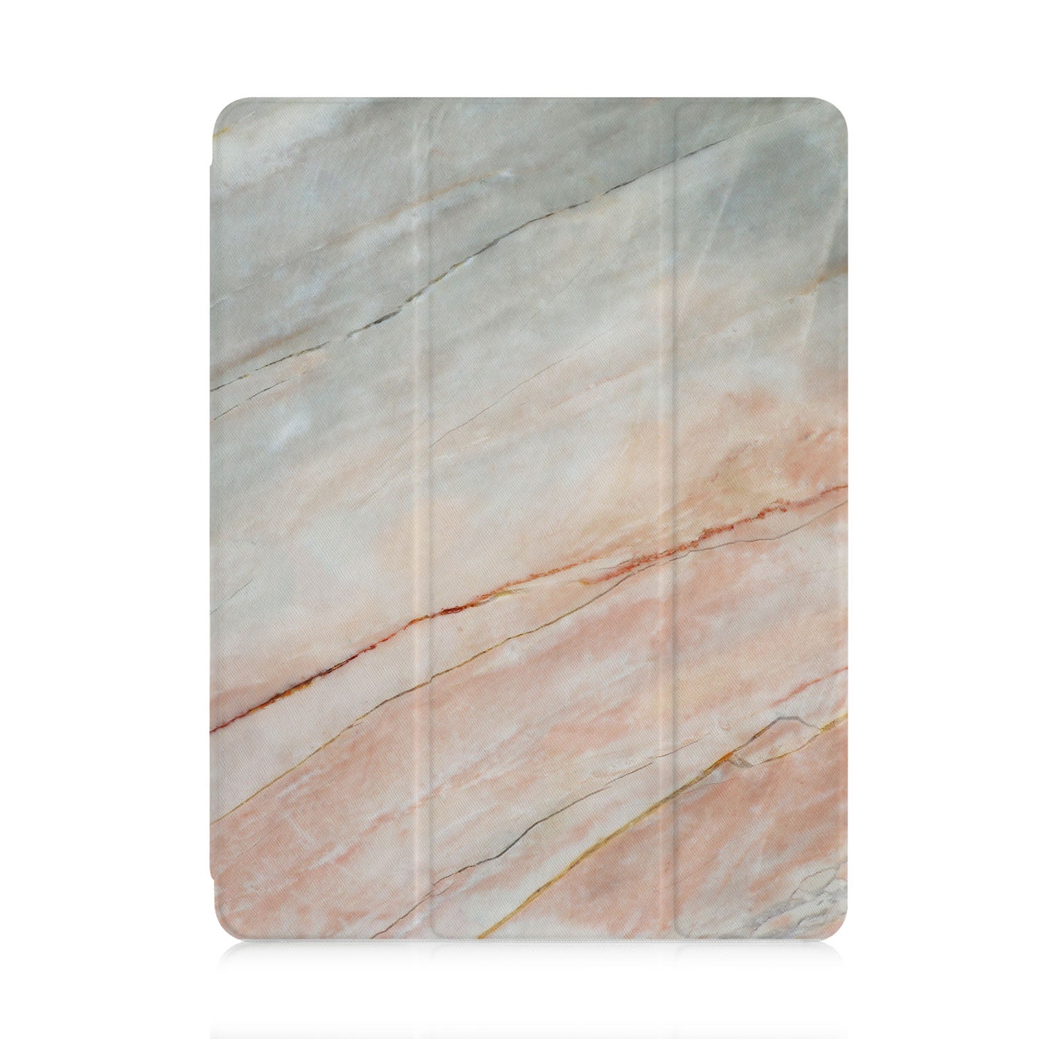 Pink Marble iPad Trifold Case - Slim Protective Cover for iPad Air/Pro, Stand & Auto Sleep/Wake | Perfect for Work, Travel & Home Use