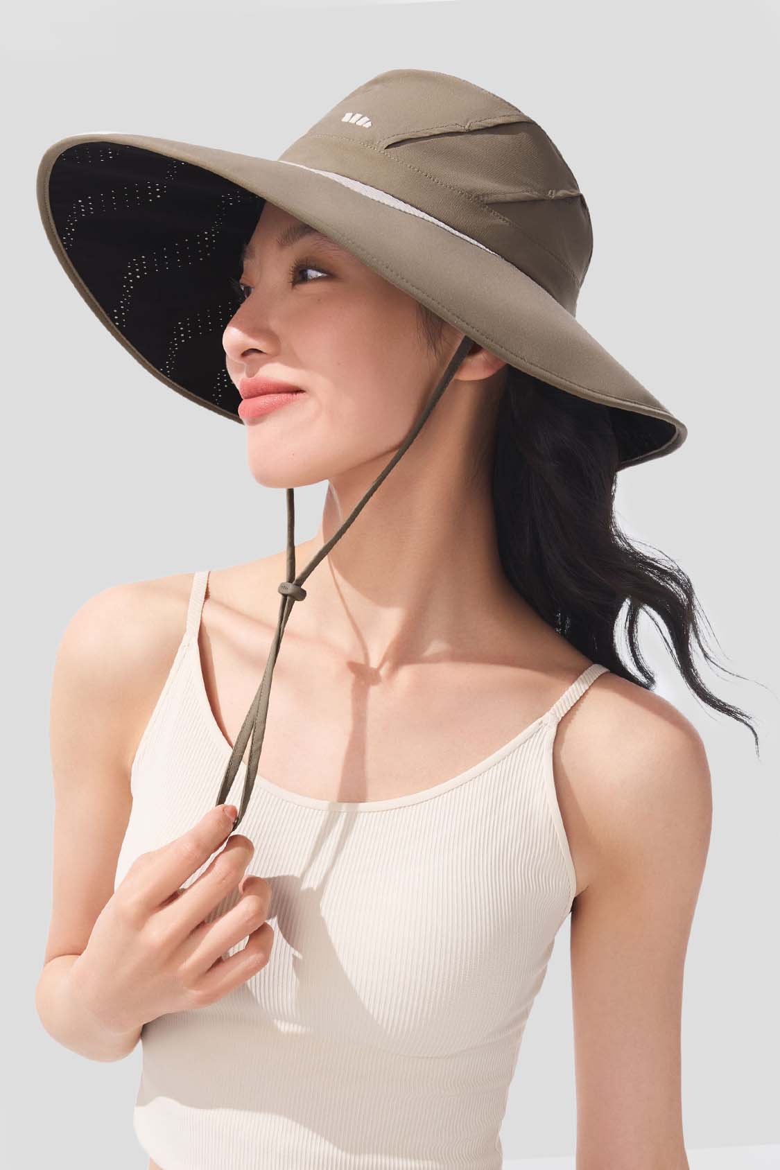 Halo Women's Hydrogen Silver Black UPF 2000+ Sun Hat - Wide Brim UV Protection for Beach, Hiking & Outdoor Activities