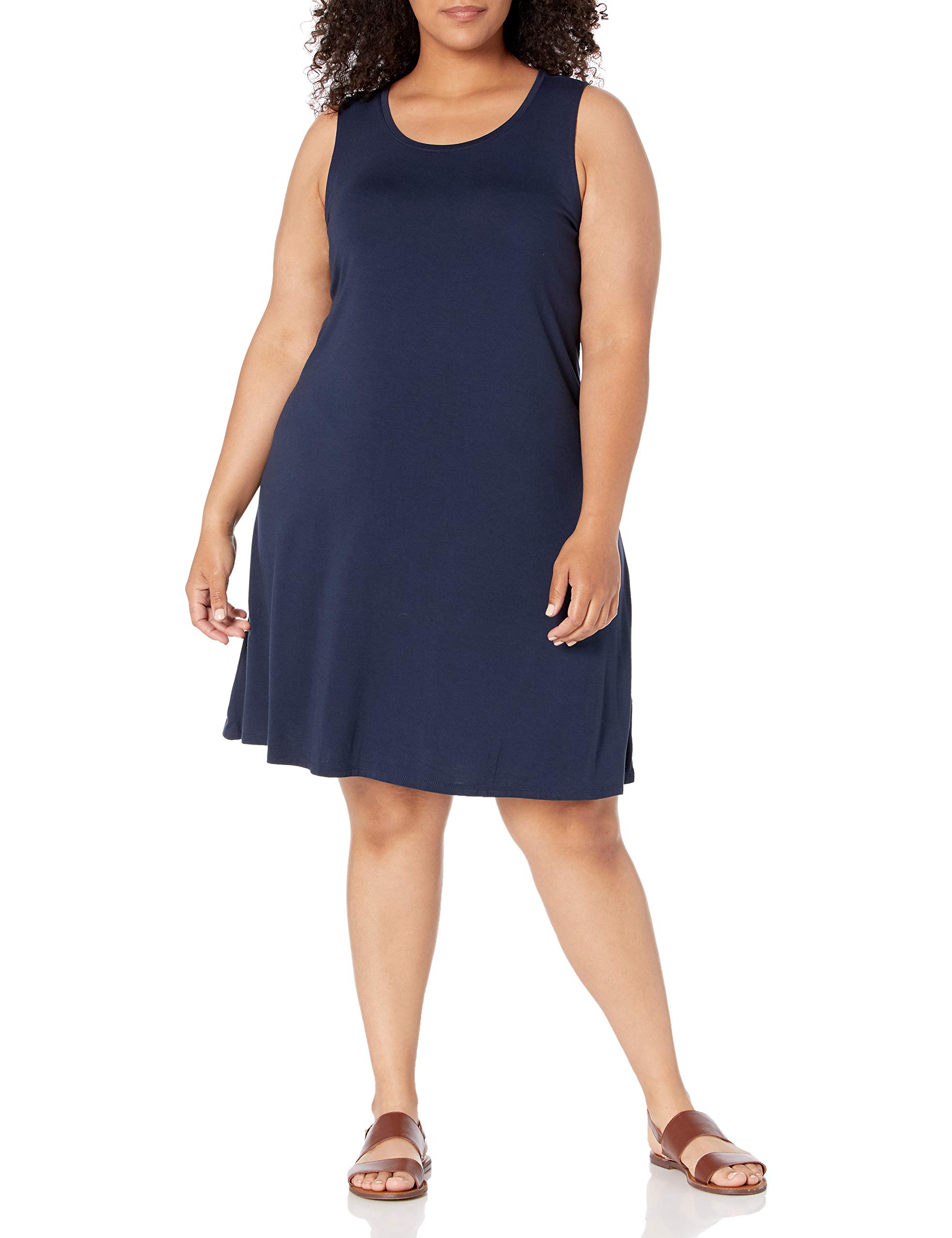 Amazon Essentials Women's Tank Swing Dress - Flowy Casual Summer Dress for Women, Plus Size Options - Perfect for Beach, Vacation, and Everyday Wear
