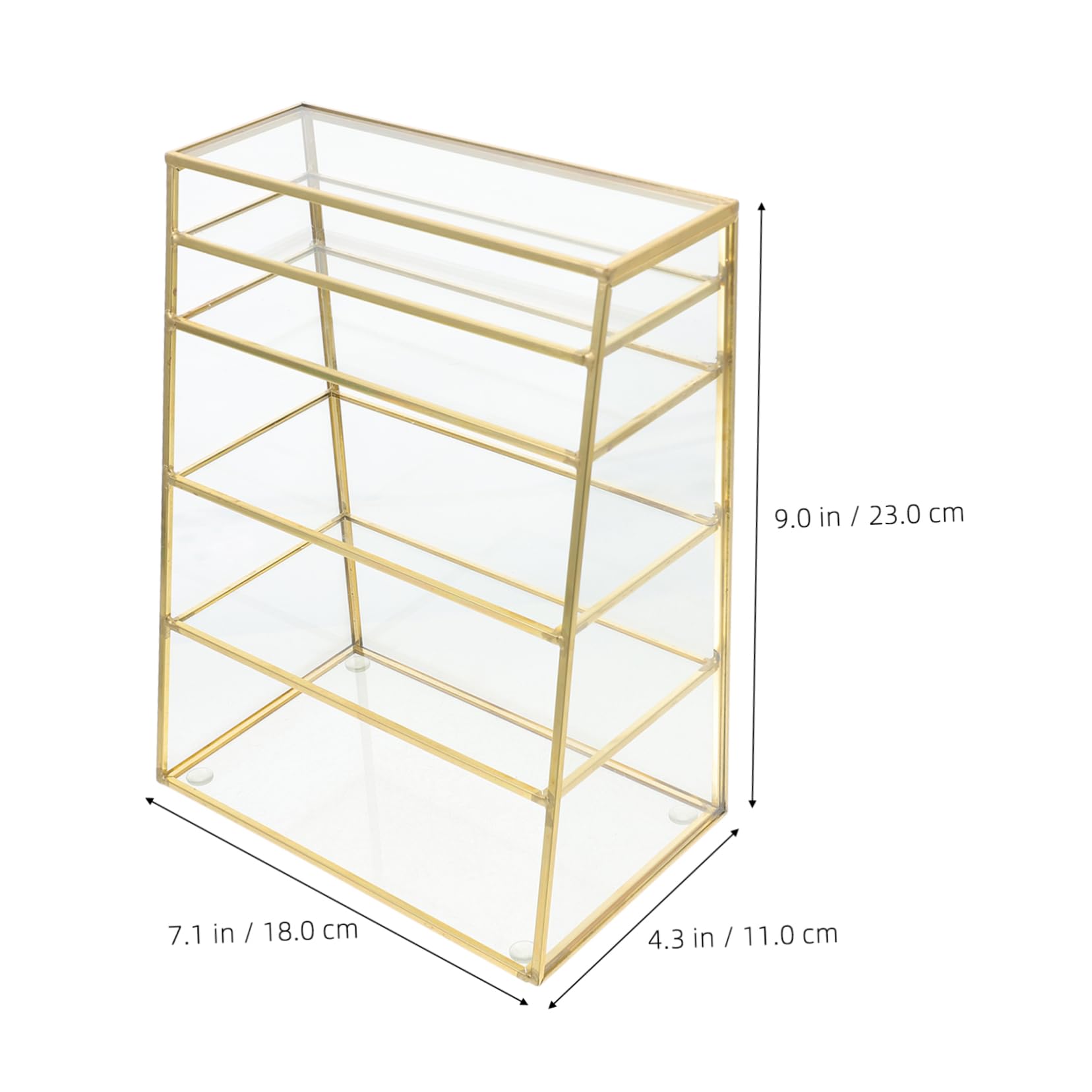 5-Tier Mirrored Makeup Organizer with Glass Shelves - Lipstick & Cosmetic Storage Box, Vanity Tower for Powder, Brushes & Beauty Products | Perfect for Bathroom Counter, Dressing Table & Bedroom Decor