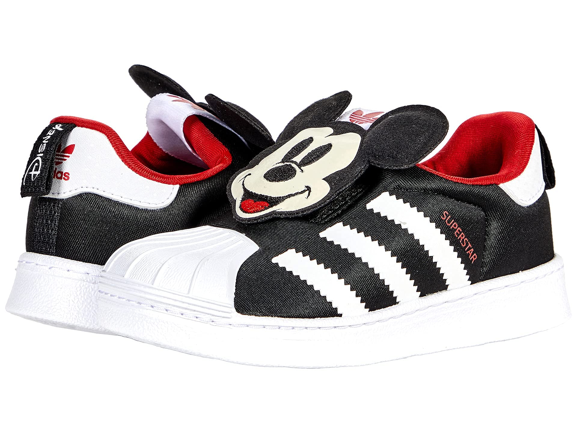 Adidas Superstar 360 Sneakers for Toddlers - Black/White/Vivid Red - Size 4 Toddler M - Comfortable Kids Shoes for Playground, School & Everyday Wear