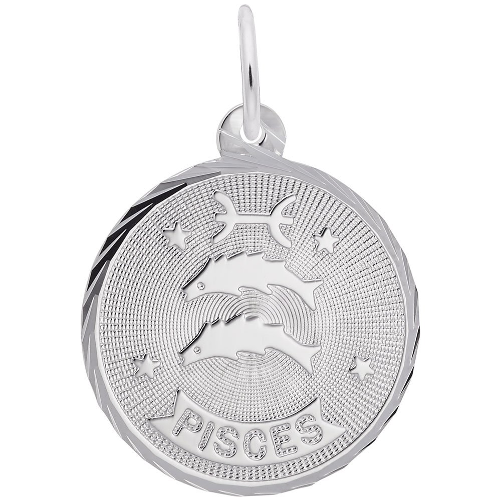 Pisces Zodiac Charm - Sterling Silver Pendant for Bracelets & Necklaces - Perfect for Birthdays, Gifts & Jewelry Making