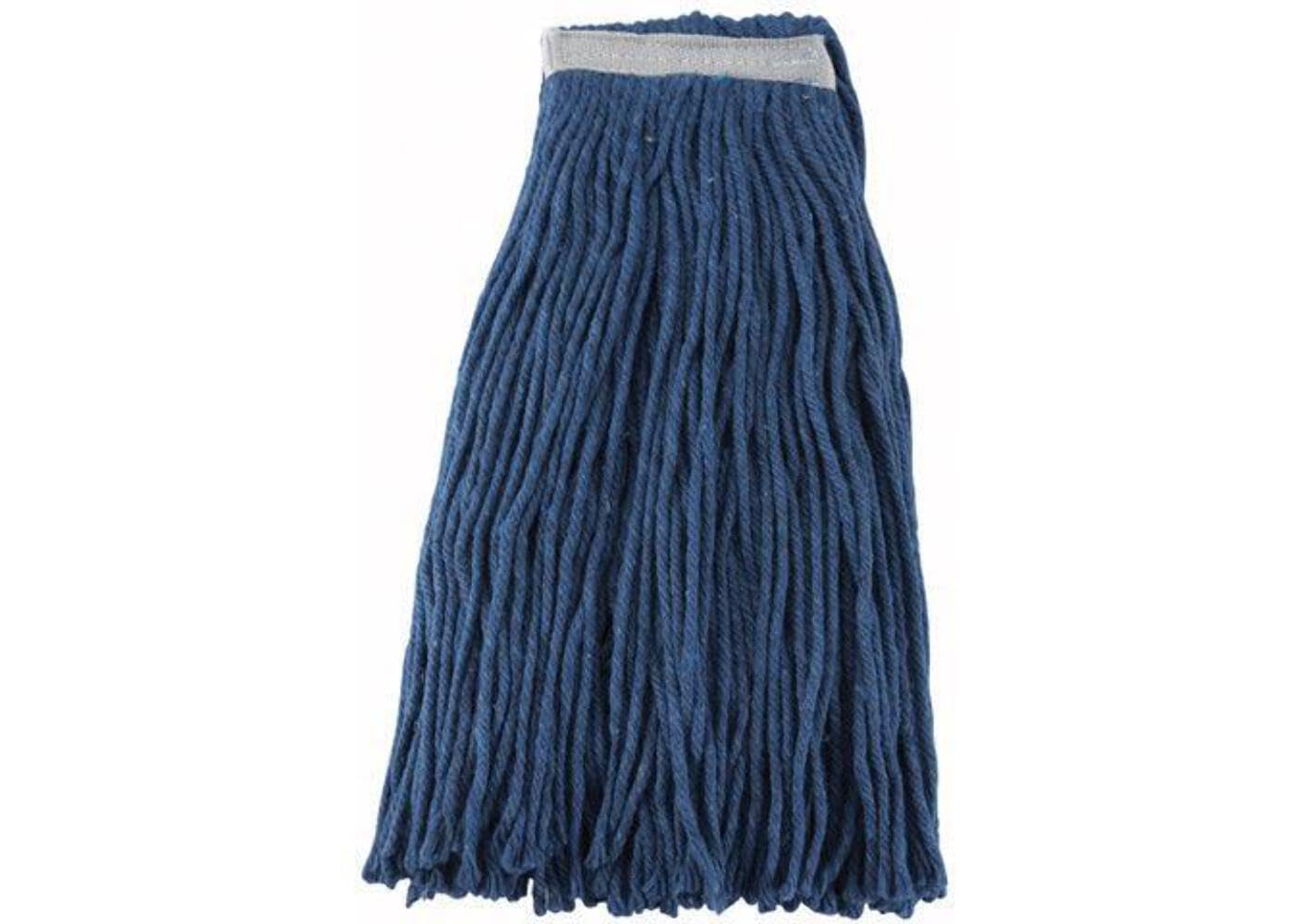 Winco Blue Yarn Mop Head Replacement - 32oz (800g) Heavy Duty Cut Head for Deep Cleaning Floors - Perfect for Home, Kitchen, Commercial Use & Hard Surface Maintenance