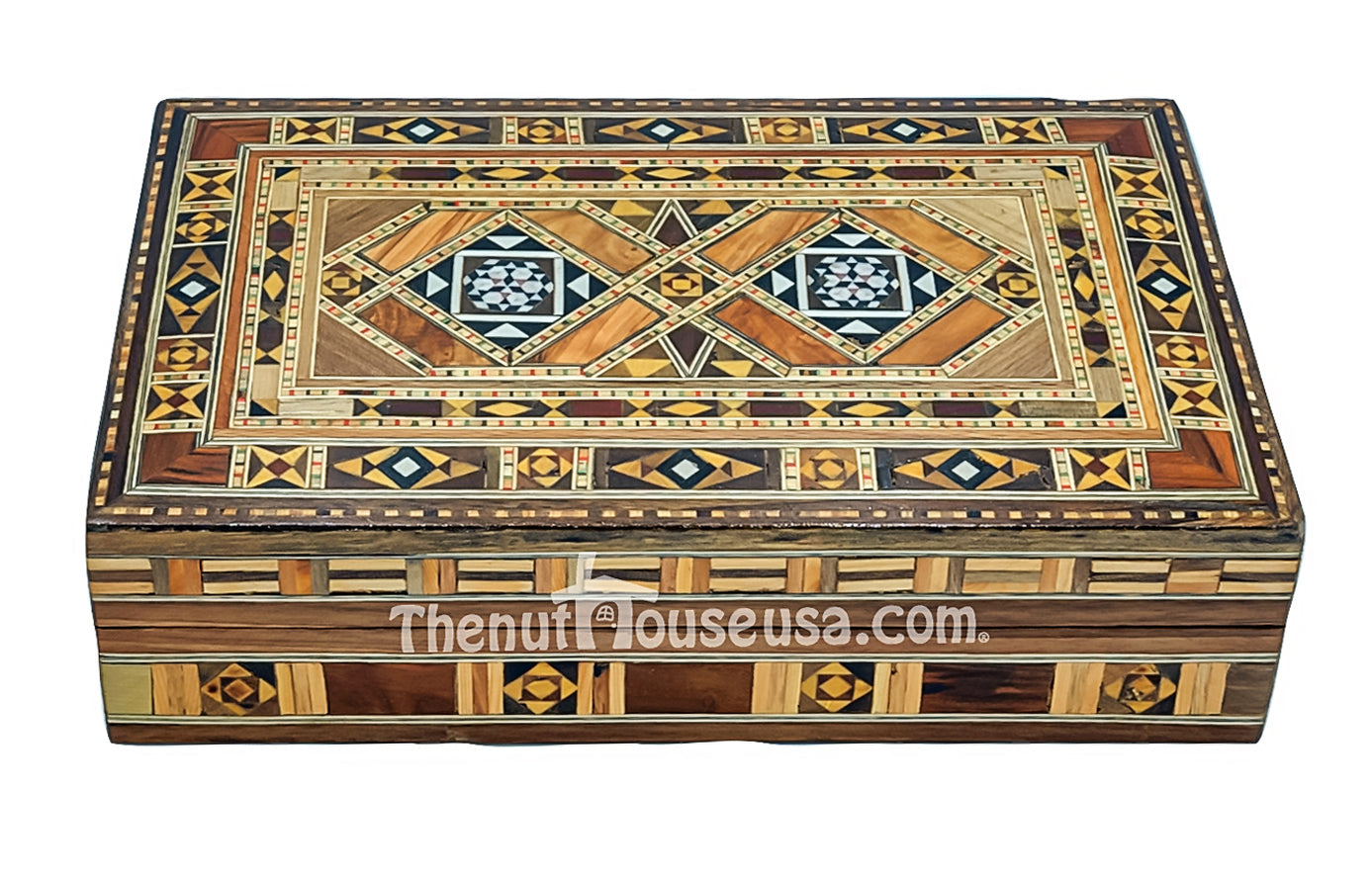 Handmade Syrian Wooden Jewelry Box - Premium Handcrafted Wooden Gift Box for Necklaces, Rings & Earrings - Perfect for Wedding, Birthday & Anniversary Gifts