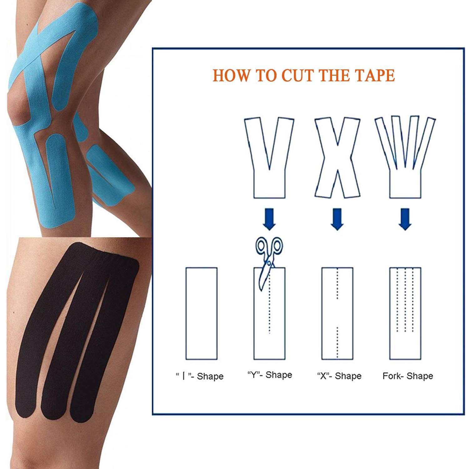 Professional Waterproof Kinesiology Tape - 6 Rolls (2