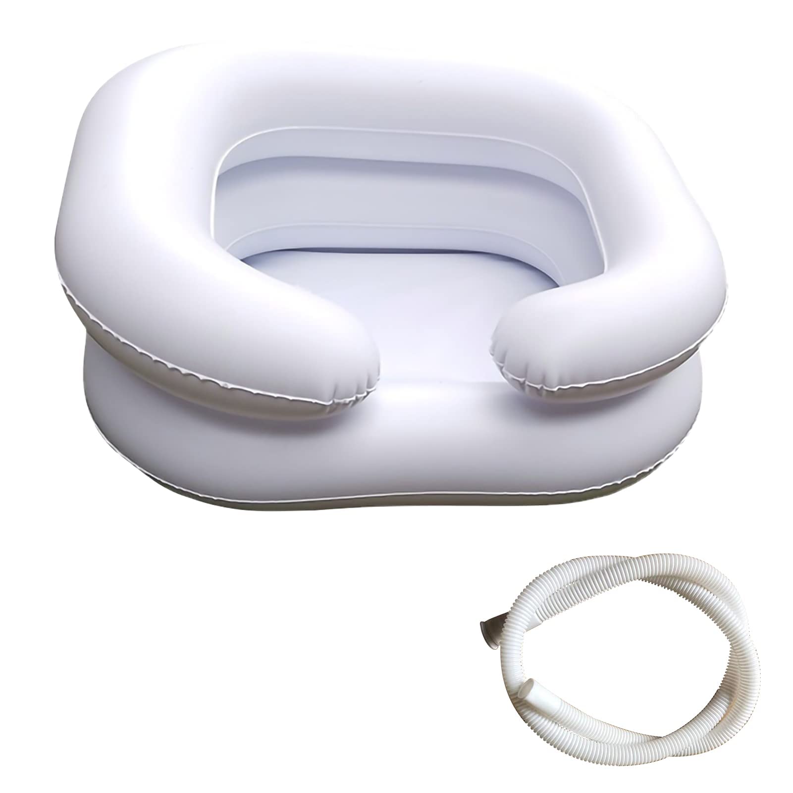 **Andoer Inflatable Shampoo Basin with Tube - Portable Hair Washing Bowl for Elderly, Disabled, Pregnant & Injured - Ideal for Bed, Hospital & Home Care**