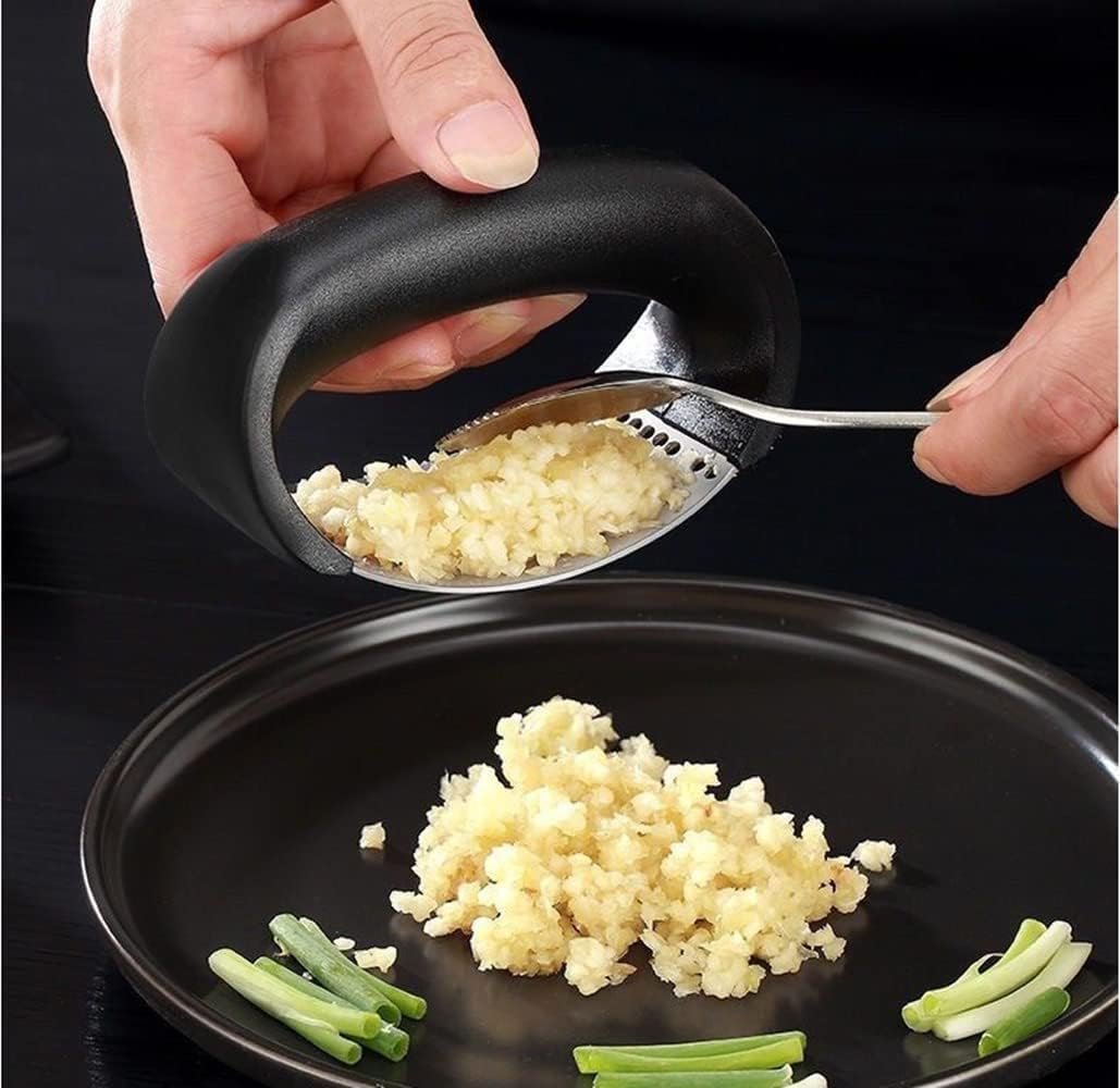 Stainless Steel Garlic Press & Ginger Grinder - Easy to Clean Kitchen Tool for Cooking & Baking