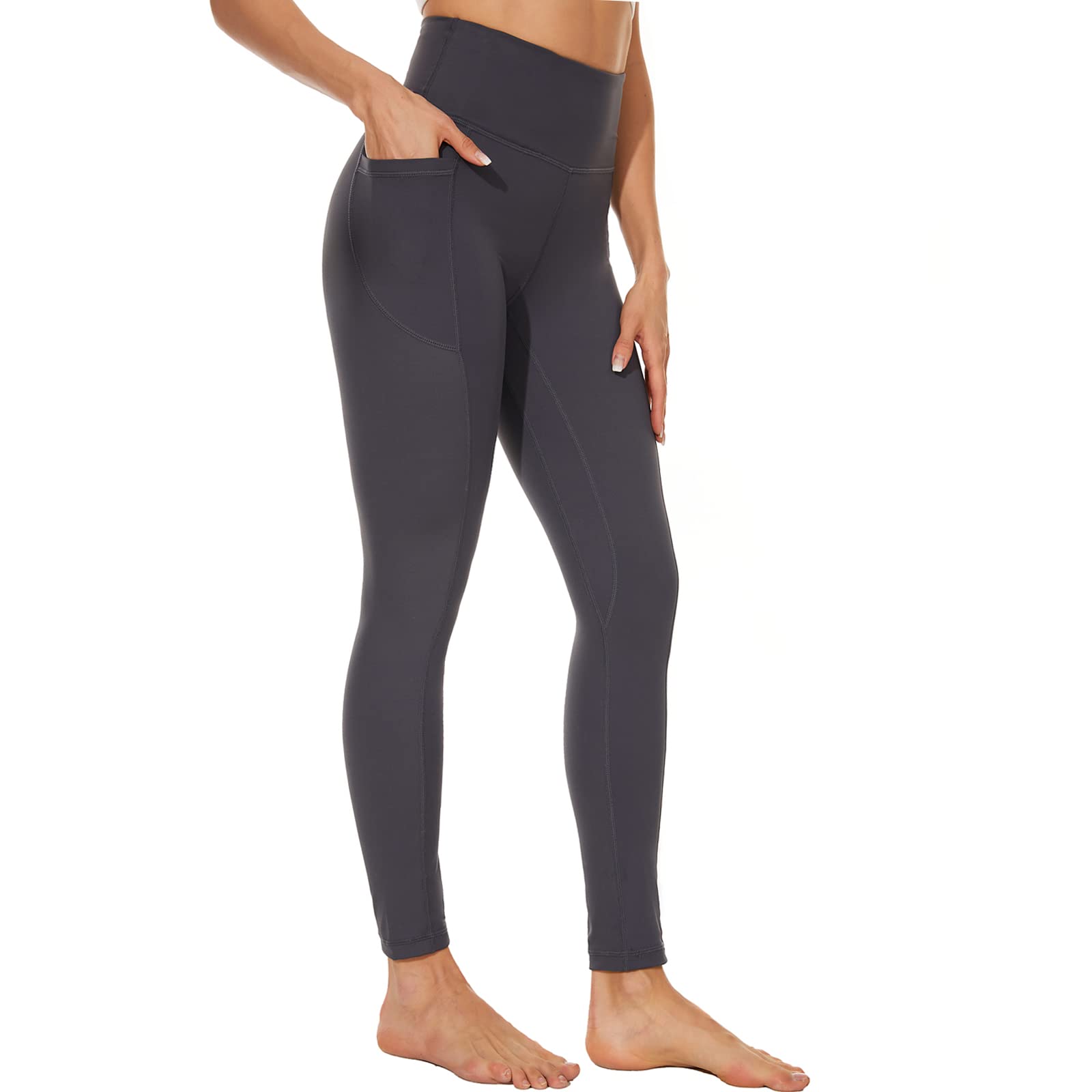 CCKO High Waisted Yoga Pants for Women with Pockets - Stretchy Workout Leggings with Tummy Control - Perfect for Gym, Running, Yoga & Everyday Wear