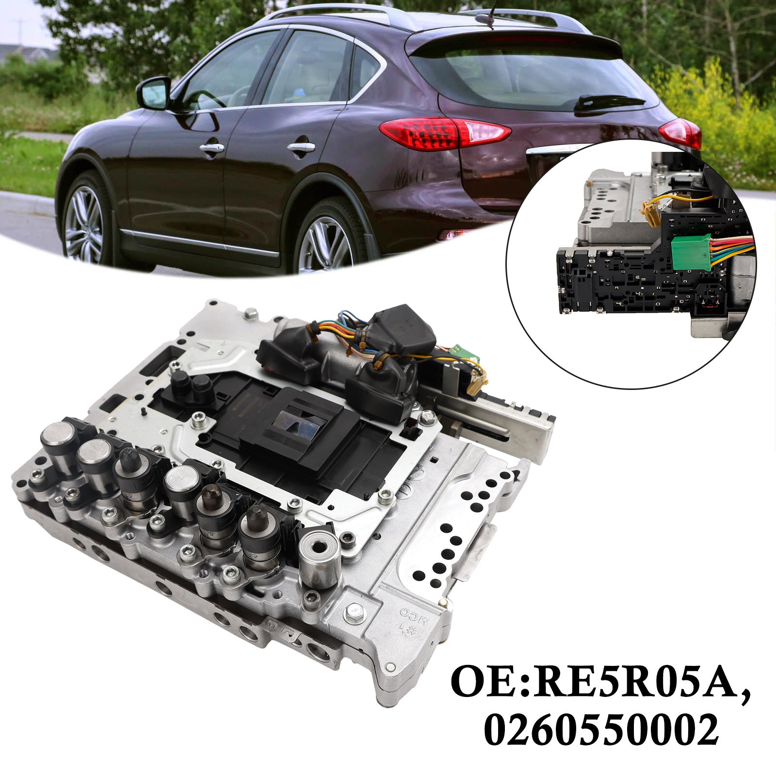 Infiniti FX35 3.5L RE5R05A Transmission Valve Body Solenoid TCM 0260550002 - Compatible with 2003-2011 Models, Perfect for Transmission Repair & Performance Upgrade