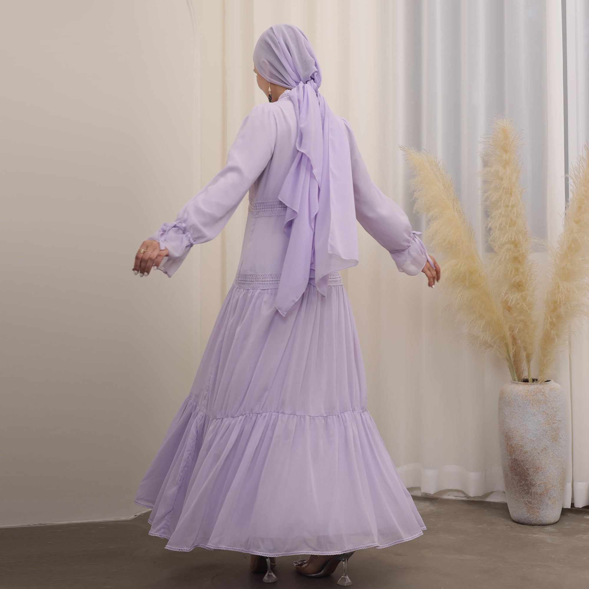Dalila Maxi Dress in Lavender - Flowy Long Summer Dress for Women, Beach Wedding & Vacation Outfit
