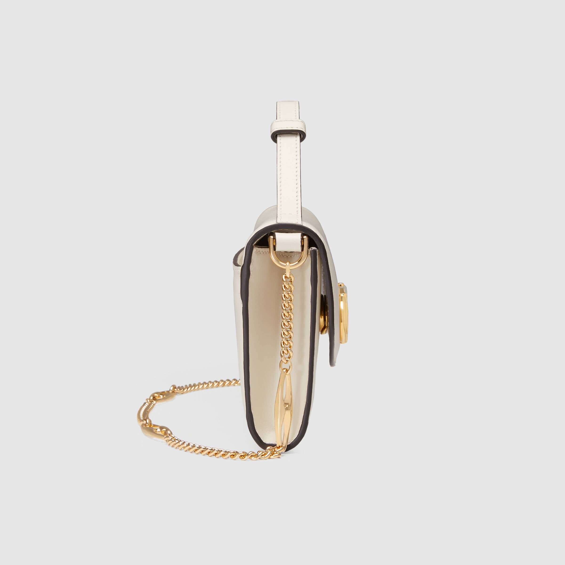 Gucci Zumi White Smooth Leather Mini Bag for Women - Luxury Designer Handbag for Parties, Dates & Everyday Use