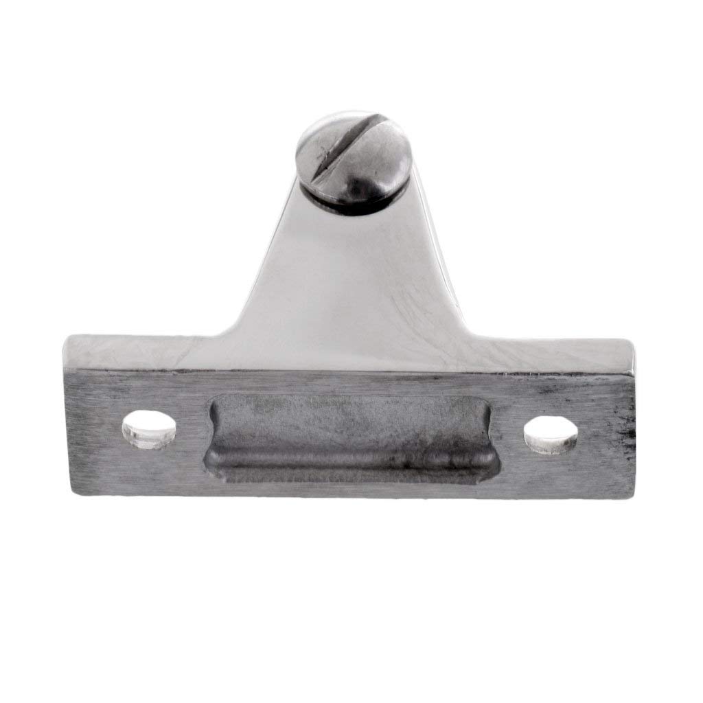 Bimini Top 316 Marine Stainless Steel Angled Deck Hinge with Bolt - Heavy Duty Boat Hardware for Sailboats, Yachts & Marine Applications