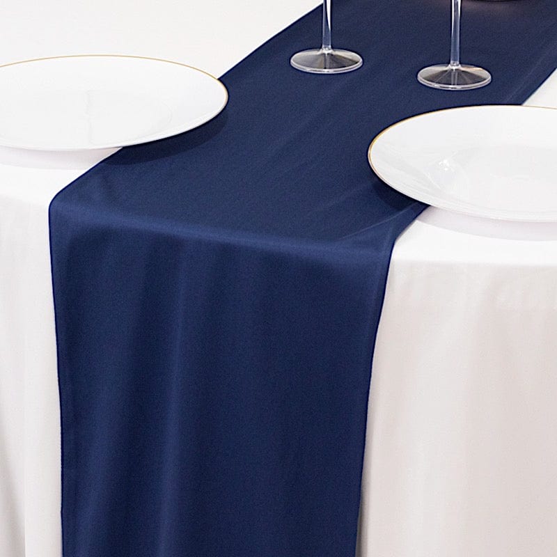 12-Pack Premium Scuba Polyester Table Runners - 108 Inch Long Wrinkle-Resistant Dining Table Decor for Weddings, Parties & Holiday Celebrations
