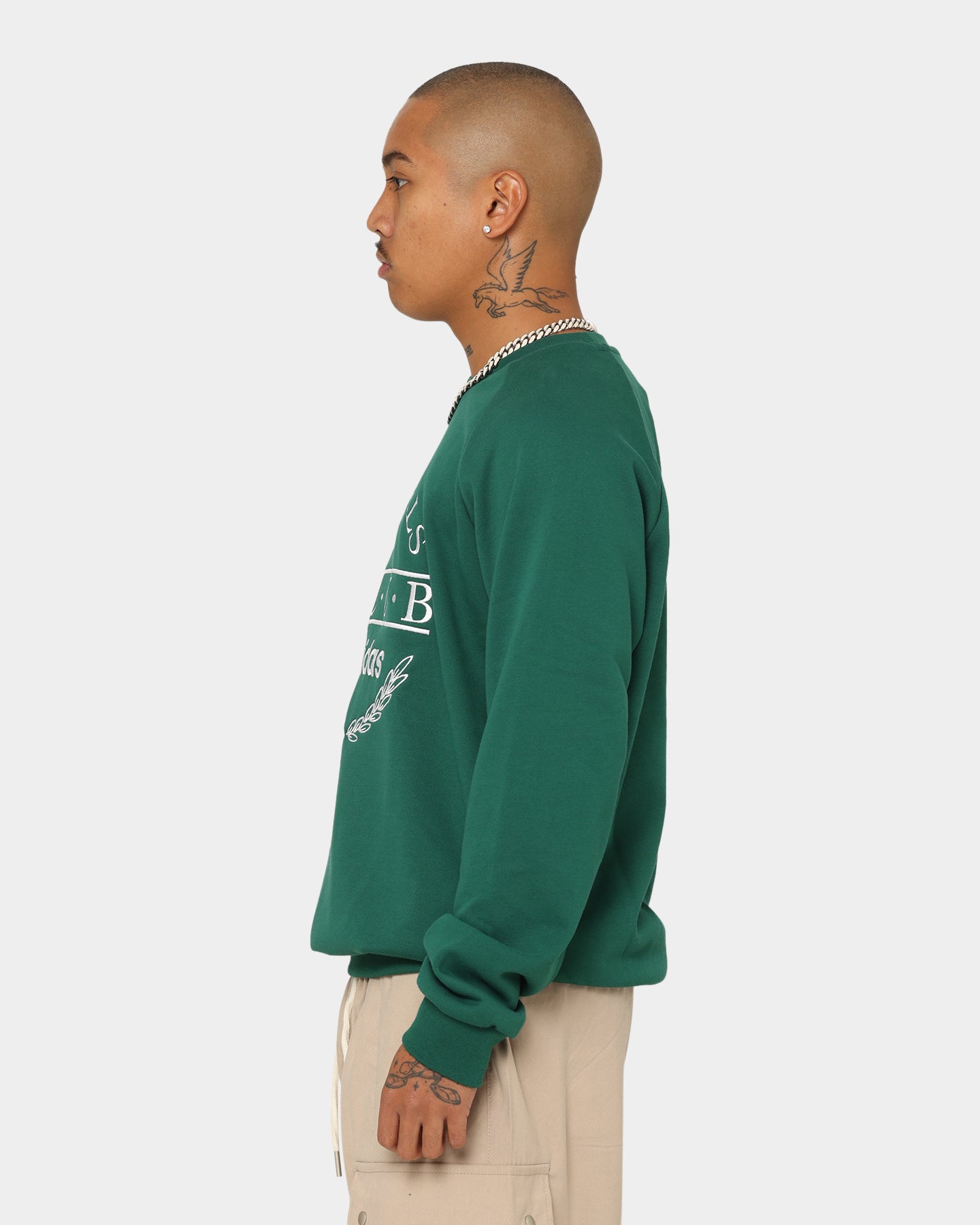 Adidas Club Sweater - Men's Casual Pullover Hoodie | Collegiate Green | Comfortable Cotton Blend for Everyday Wear | Perfect for Gym, Running & Street Style
