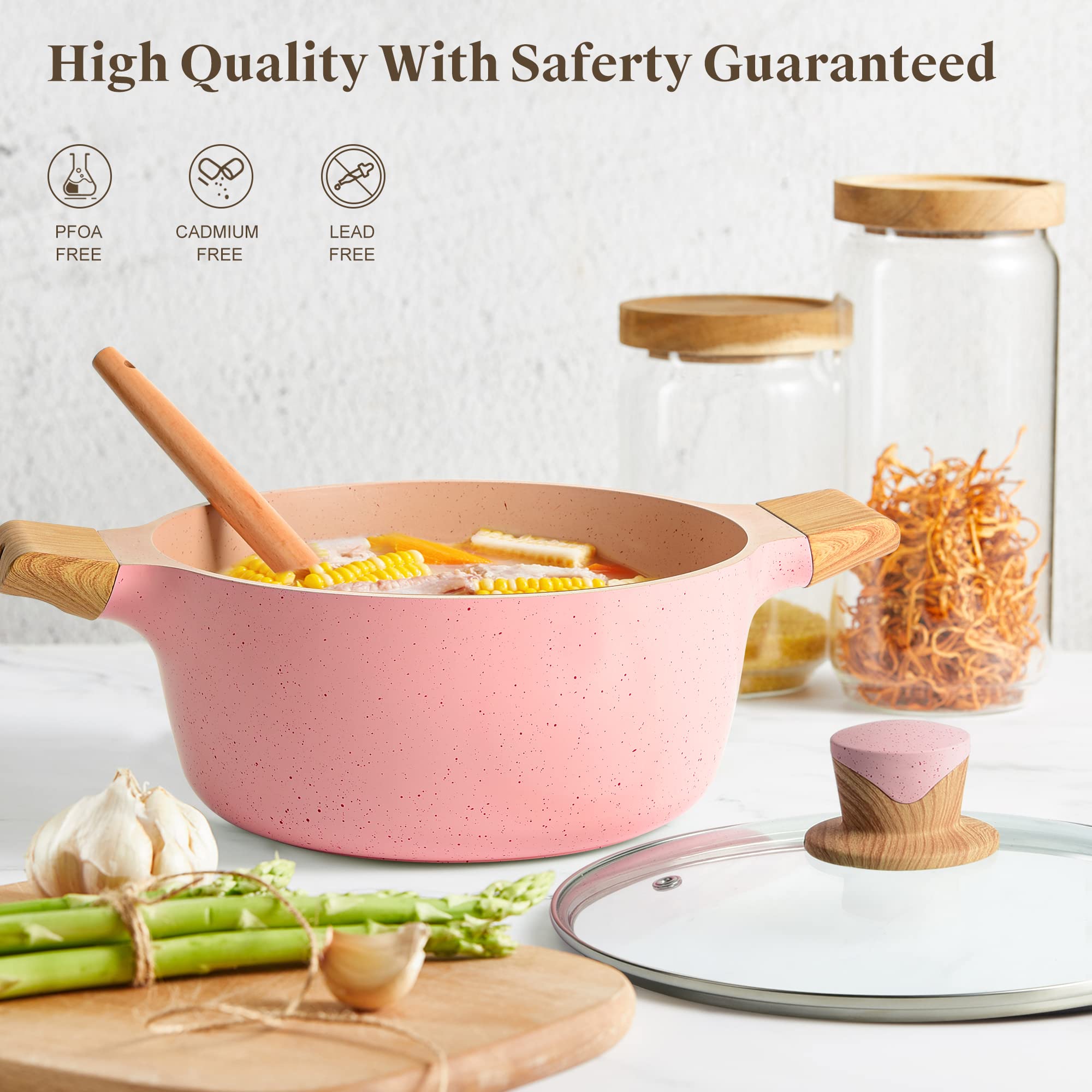 **YIIFEEO 16-Piece Nonstick Granite Cookware Set - Induction Compatible Pots & Pans, PFOA & PTFE-Free, Non-Toxic Kitchen Essentials for Cooking, Baking & Frying - Perfect Holiday Gift for Home Chefs**    *(Ideal for Everyday Cooking, Family Meals, Holiday Feasts & Romantic Dinners)*