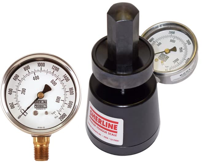 5000 LB Hydraulic Tongue Weight Scale with 2 Gauges - 0-2000 LB Spare Capacity | Perfect for RV Trailers, Boat Trailers & Heavy-Duty Towing