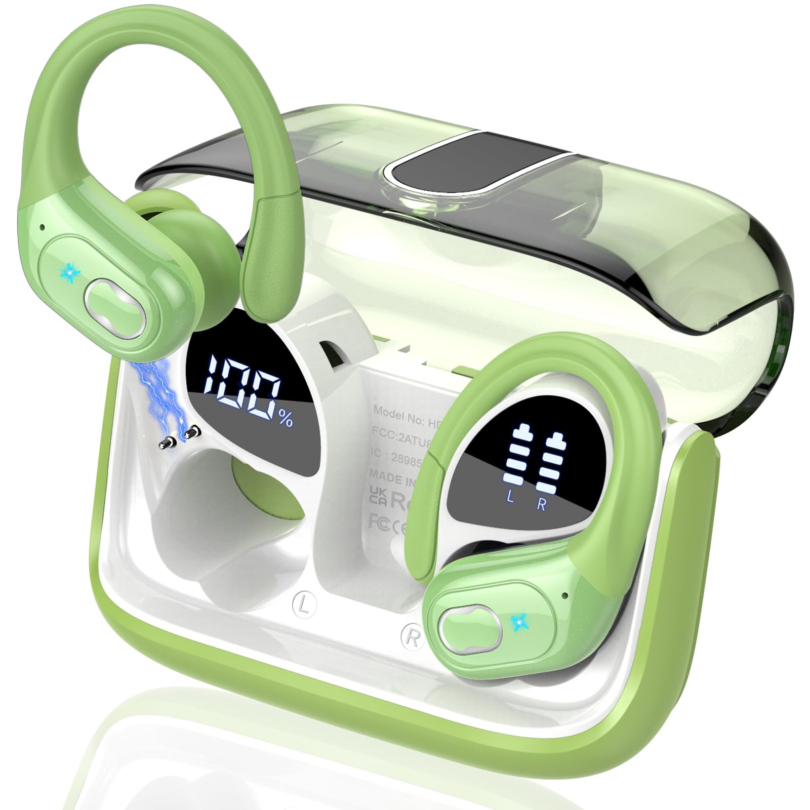 Wireless Earbuds 75hrs Bluetooth 5.4, ENC Noise Cancelling, IPX7 Waterproof - Perfect for Sports & Workouts