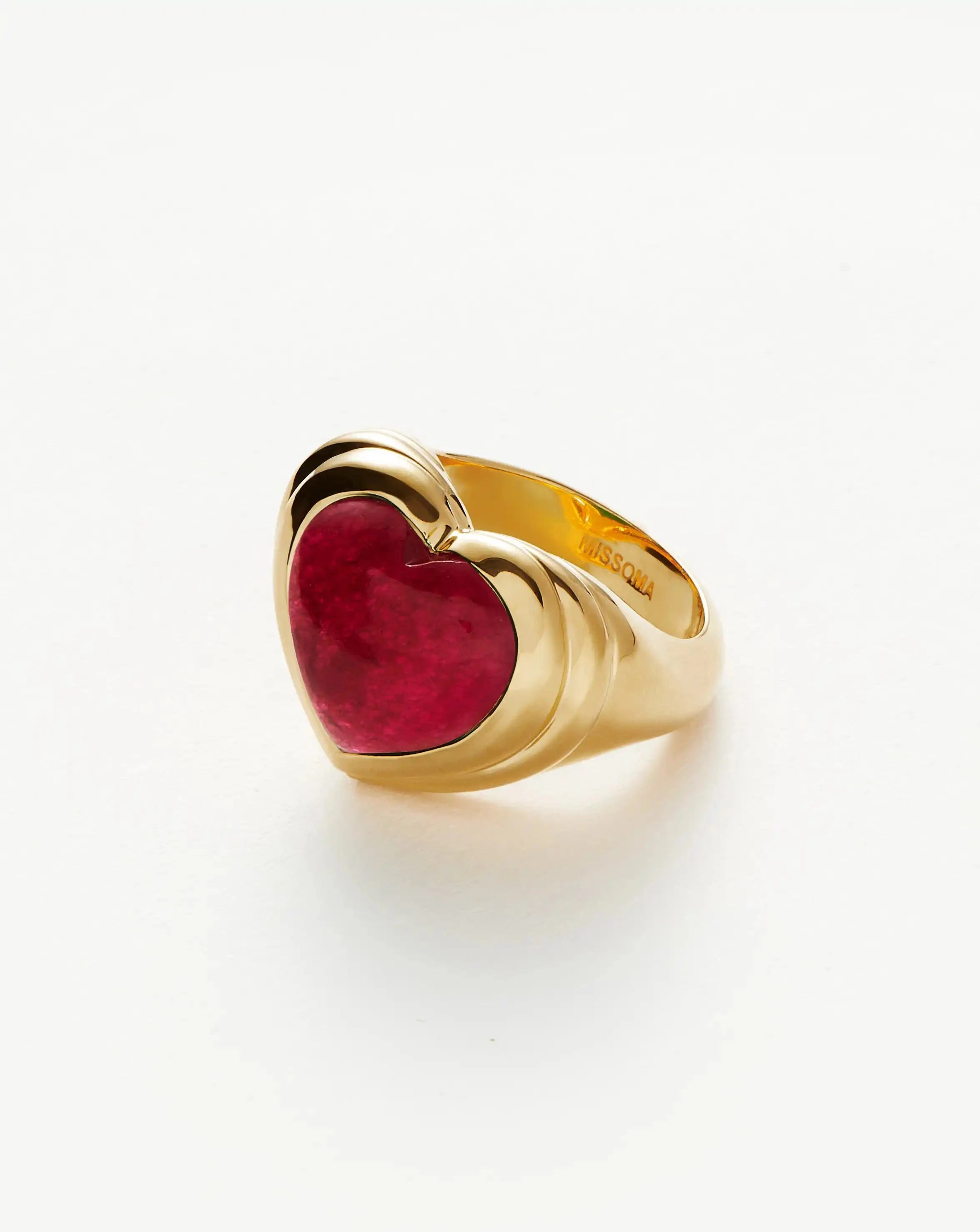 18k Gold Plated Pink Quartz Jelly Heart Gemstone Ring for Women - Elegant Valentine's Day Gift, Anniversary Present, or Everyday Fashion Jewelry