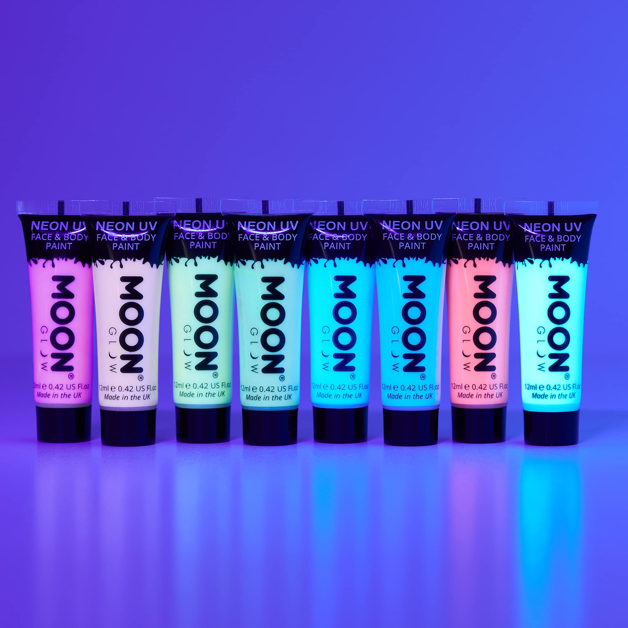 0.42oz Neon Face & Body Paint - Black | Non-Toxic, Water-Based, Vibrant Colors for Halloween, Cosplay, Festivals & Body Art | Safe for Kids & Adults