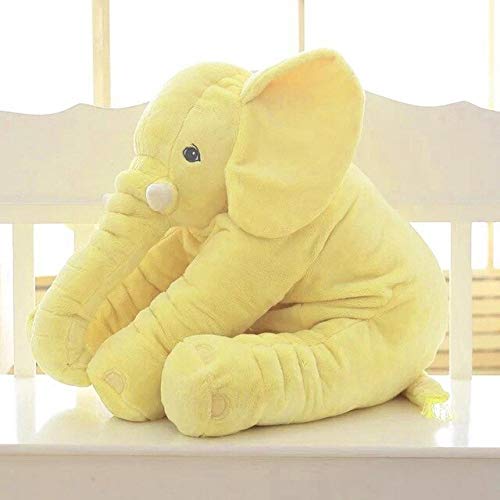 Soft Lovely Elephant Plush Toy 20-60cm - Cute Stuffed Animal for Babies & Kids, Perfect Infant Doll & Birthday Gift (40cm Yellow) - Ideal for Nursery Decor, Cuddling, and Playtime