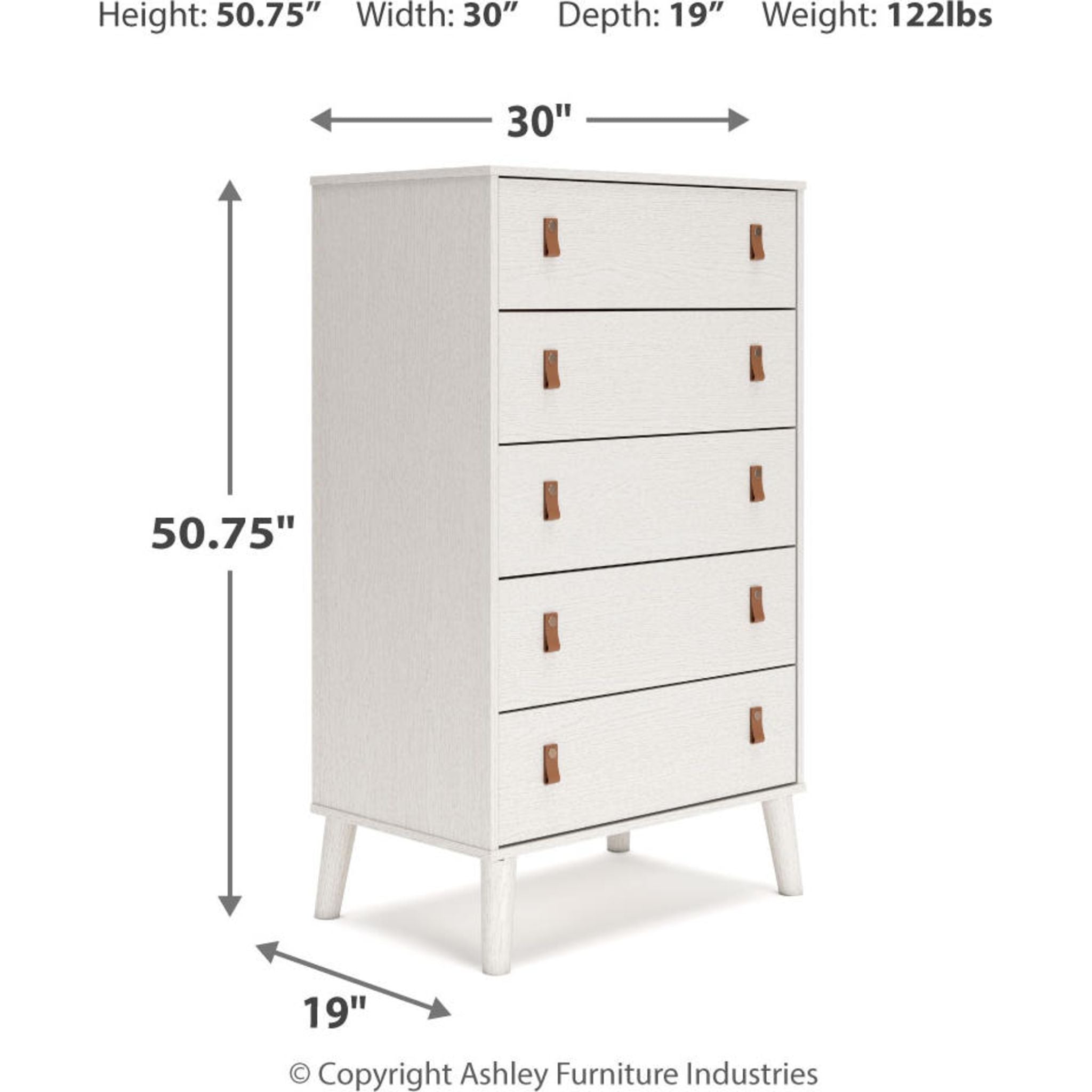 Aprilyn White Chest - Stylish Storage Solution for Bedroom, Living Room & Office Organization