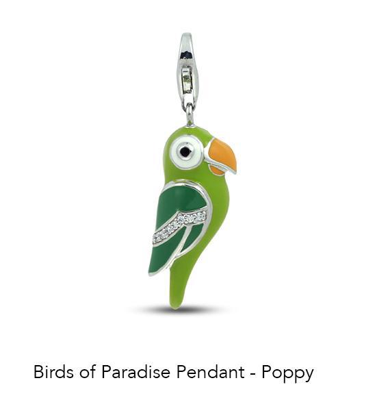 Birds of Paradise Poppy Pendant