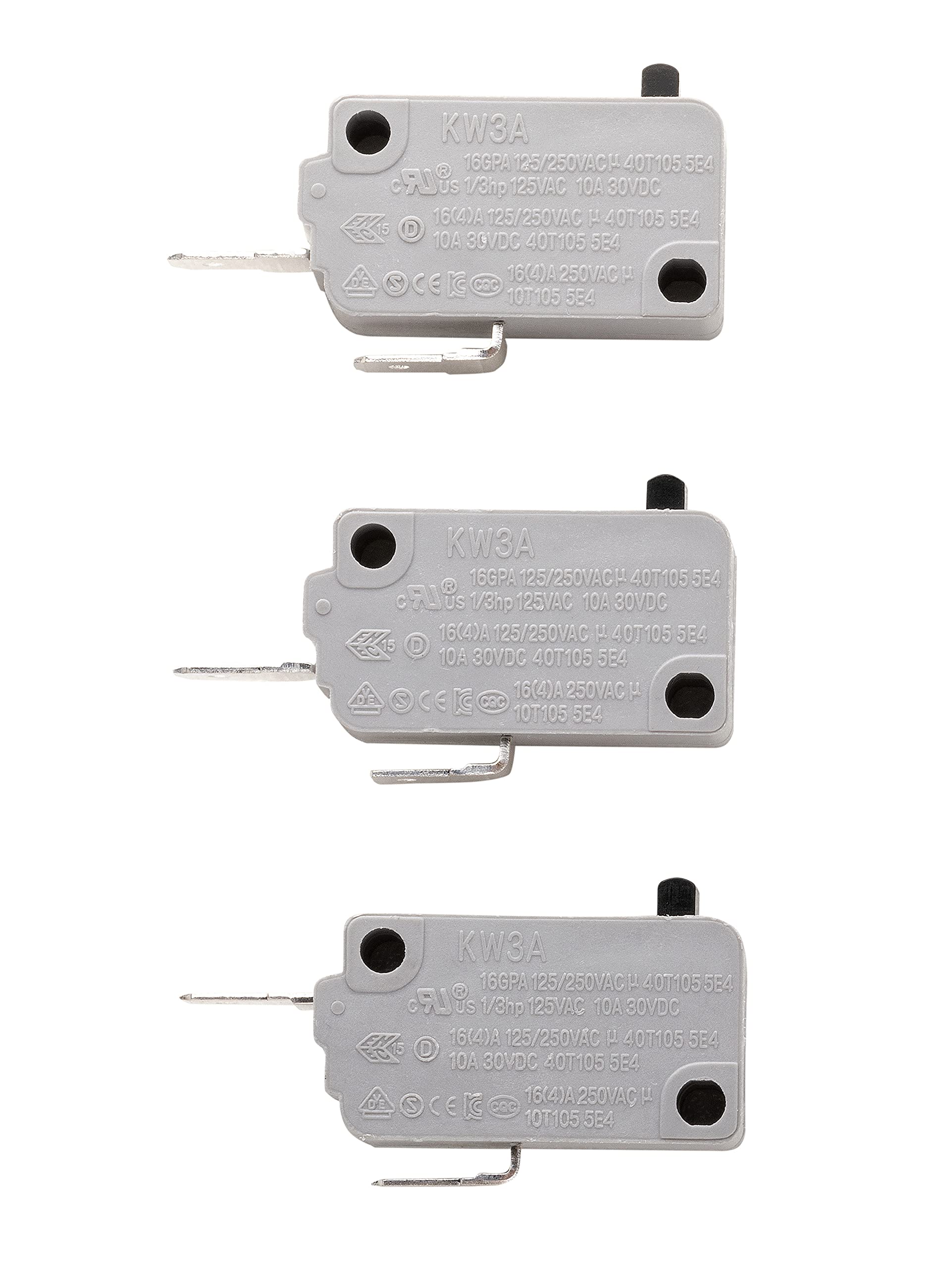 KW3A Microwave Oven Door Switch 16A 125/250V - 2 Normally Open & 1 Normally Close Replacement Part - Perfect for Microwave Repair and Maintenance