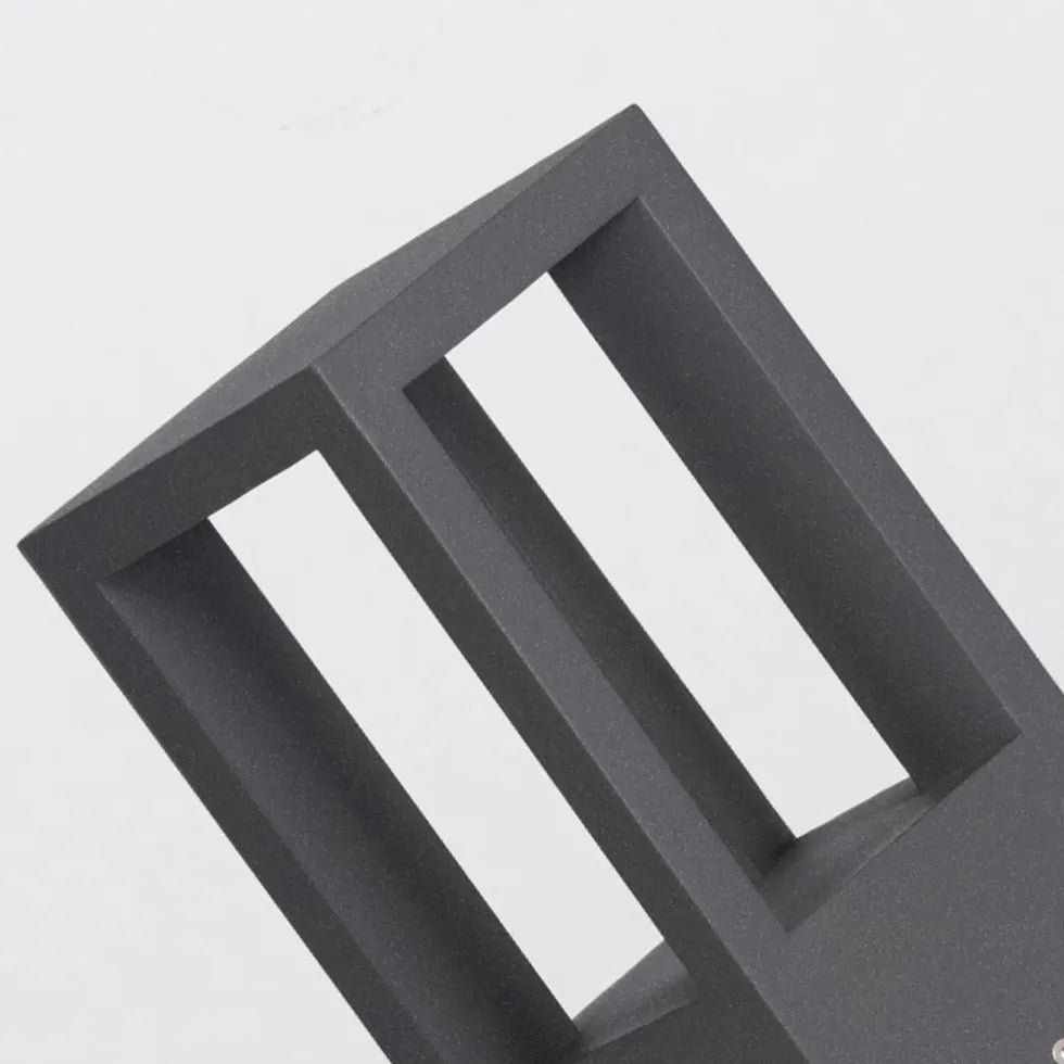 Modern Rectangular Sensor-Activated Garden Bollard Lights - Outdoor Pathway & Landscape Lighting for Patios, Walkways, and Driveways