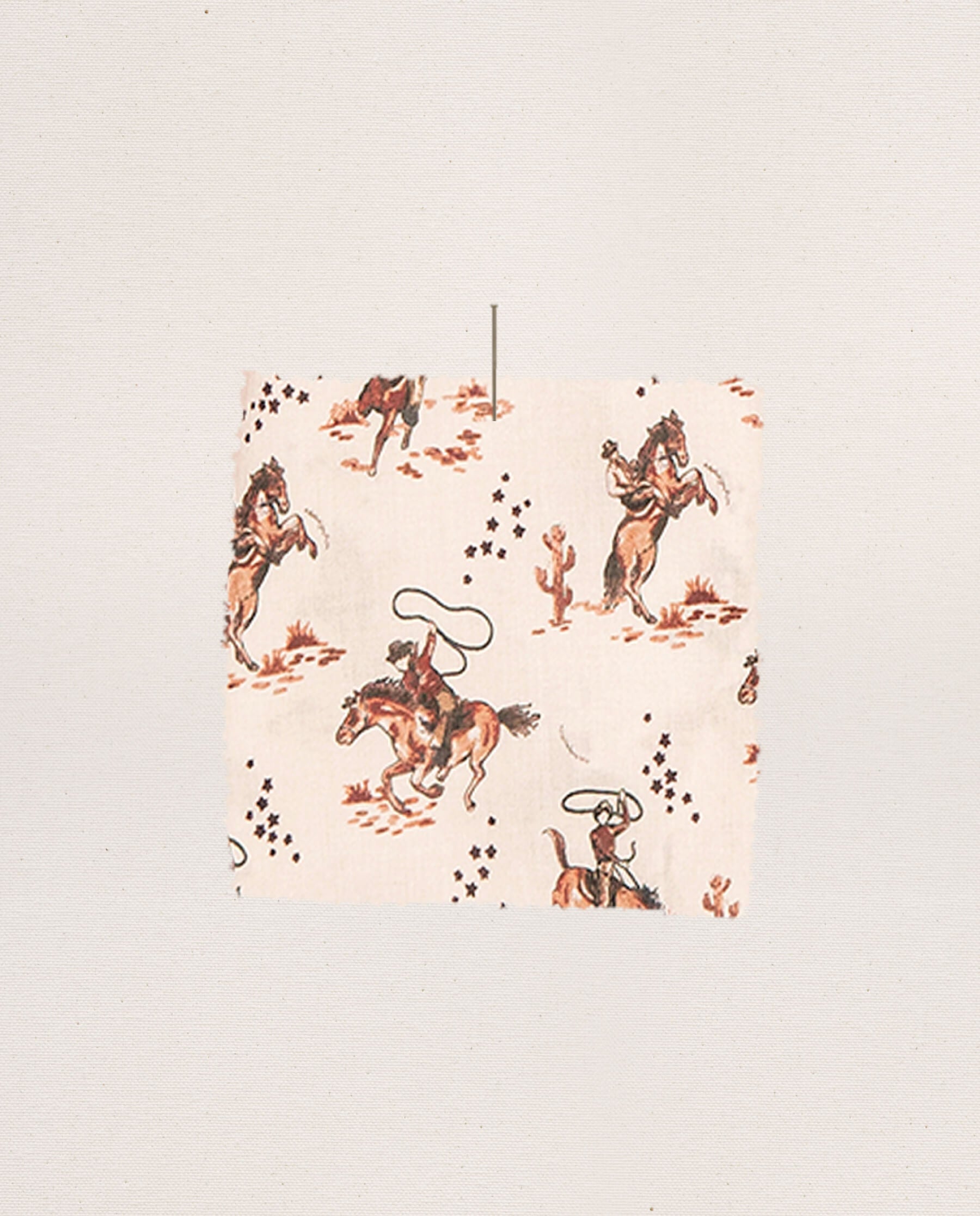Square Pajama Shorts for Women - Soft Cotton Sleepwear Lounge Shorts | Cream Cowboy Print | Perfect for Summer Nights, Lounging at Home & Vacation Comfort