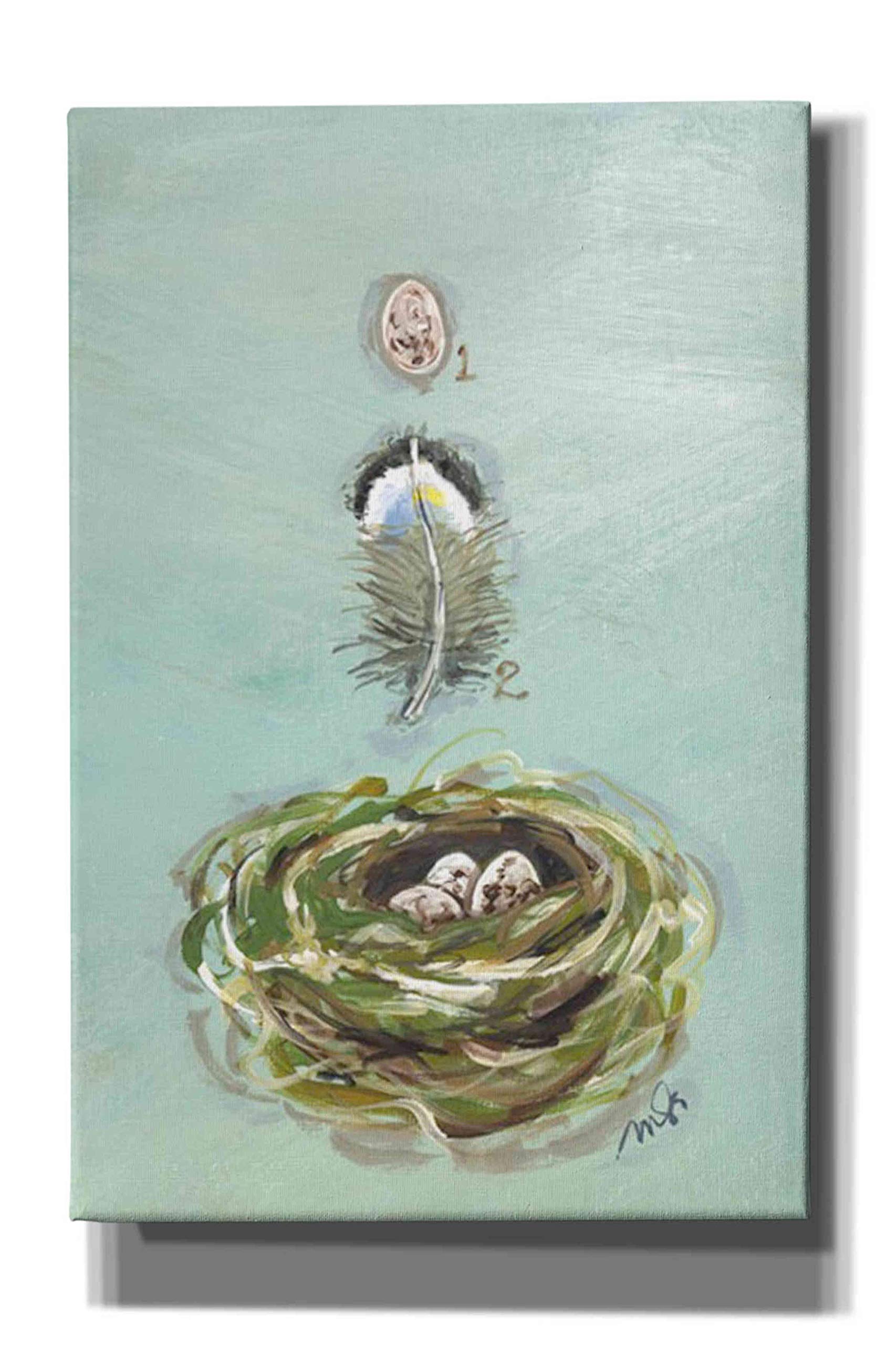 Epic Graffiti 'Chickadee' by Molly Susan Strong - 12x18 Inch Canvas Wall Art Painting, Modern Home Decor for Living Room, Bedroom & Office