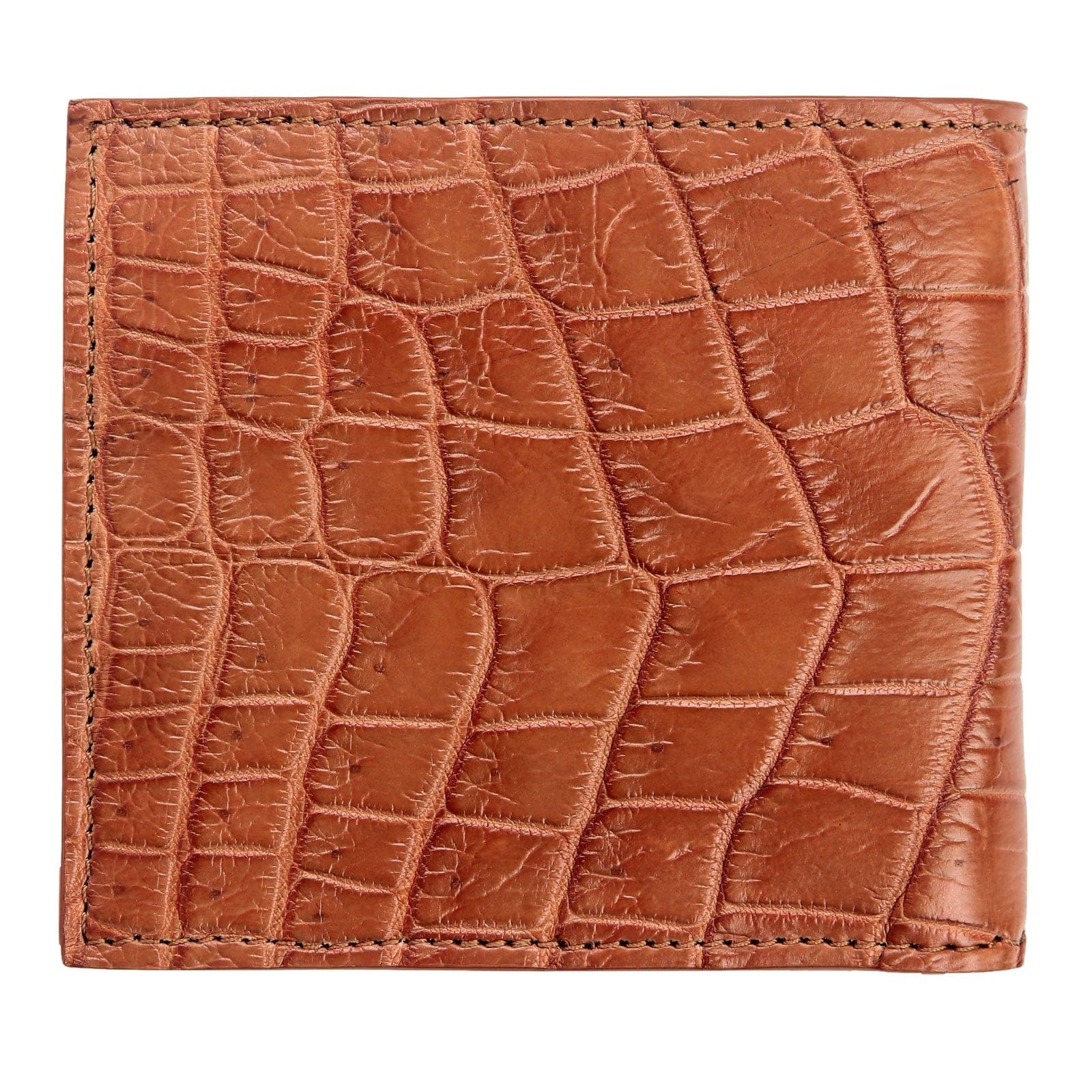 Premium Light Brown Genuine Crocodile & Ostrich Leather Wallet for Men - Luxury Slim Bifold Credit Card Holder (Perfect for Business, Travel & Everyday Use)