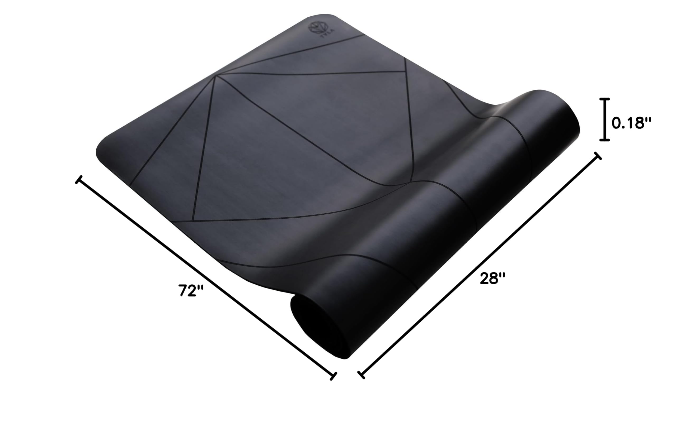Premium Yoga Mat with Alignment Markers - Non-Slip, Sweat Absorbing Workout Mat for Home & Studio - Extra Large 28