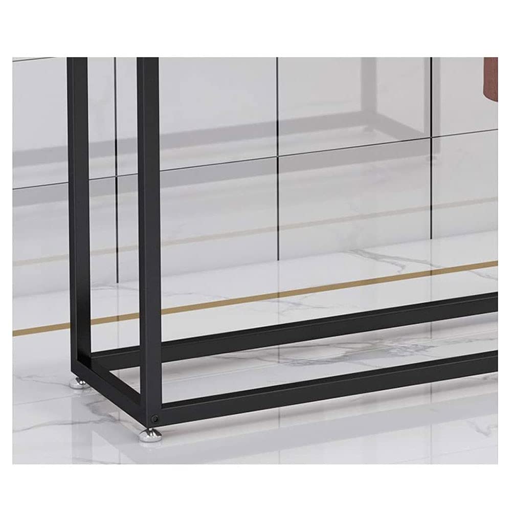 Premium Black Metal Floor Standing Bathroom Towel Rack - 4-Tier Tall Towel Holder Stand (65×20×110cm) for Bathrooms, Hot Tubs, Poolside & Balcony Organization - Durable Utility Shelf for Towels, Robes & Bath Accessories