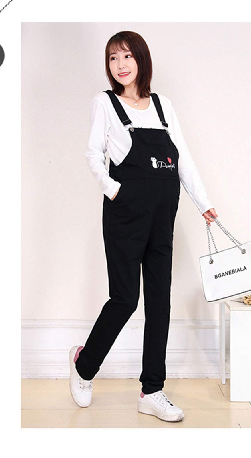 Women's Casual Maternity Overalls Dungarees - Stretch Comfortable Pregnancy Jumpsuit for Everyday Wear, Nursing & Outdoor Activities