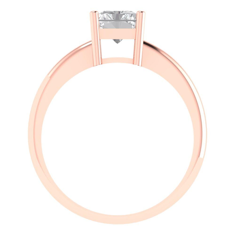 1.75ct Radiant Cut Moissanite Engagement Ring 18K Rose Gold - Solitaire Wedding Band for Women, Bridal Promise & Anniversary Jewelry - Perfect for Proposals, Weddings & Special Occasions