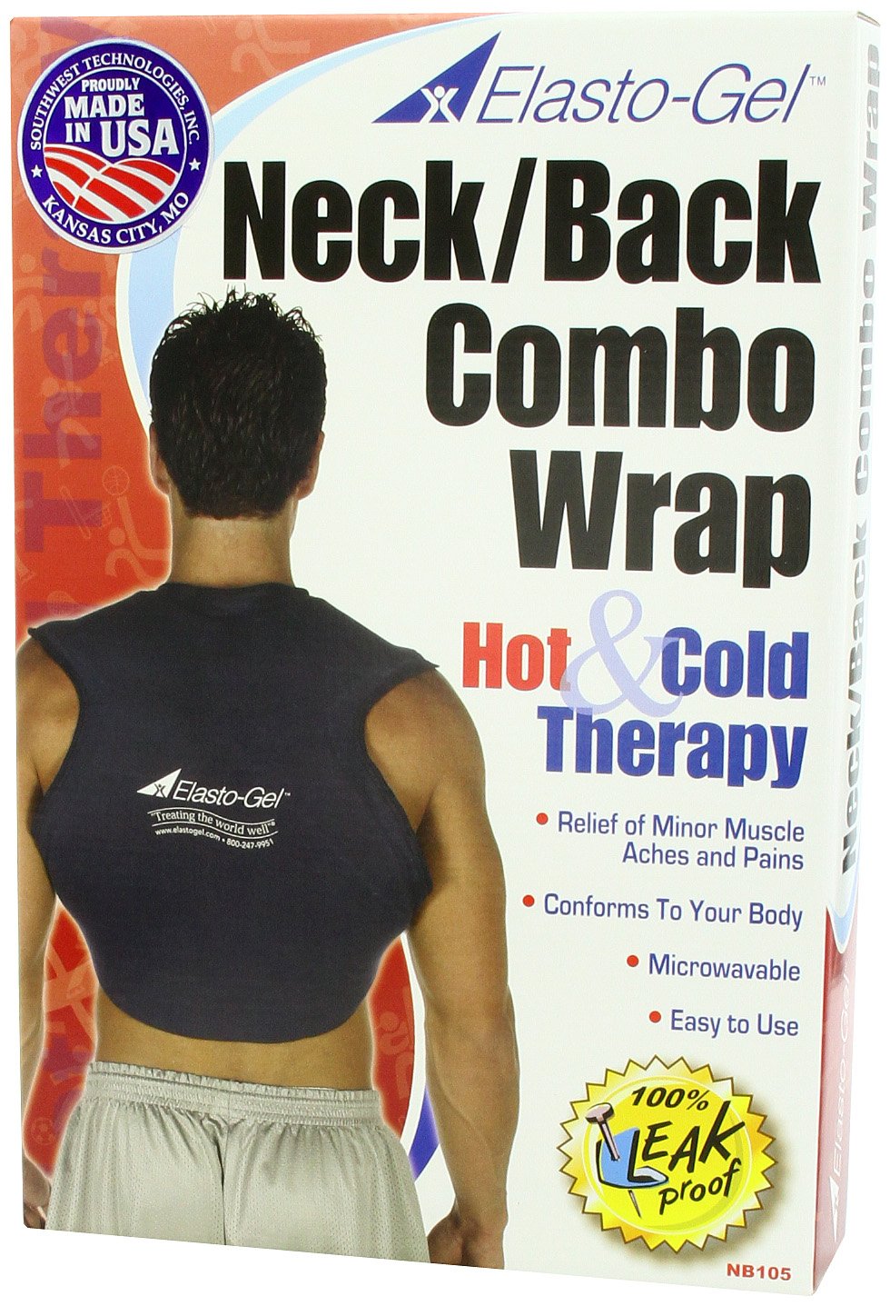 Elasto-Gel Neck and Back Pain Relief Combo Pack - Hot & Cold Therapy for Muscle Pain, Injury Recovery, and Post-Surgery Care - Perfect for Office Workers, Athletes, and Chronic Pain Sufferers