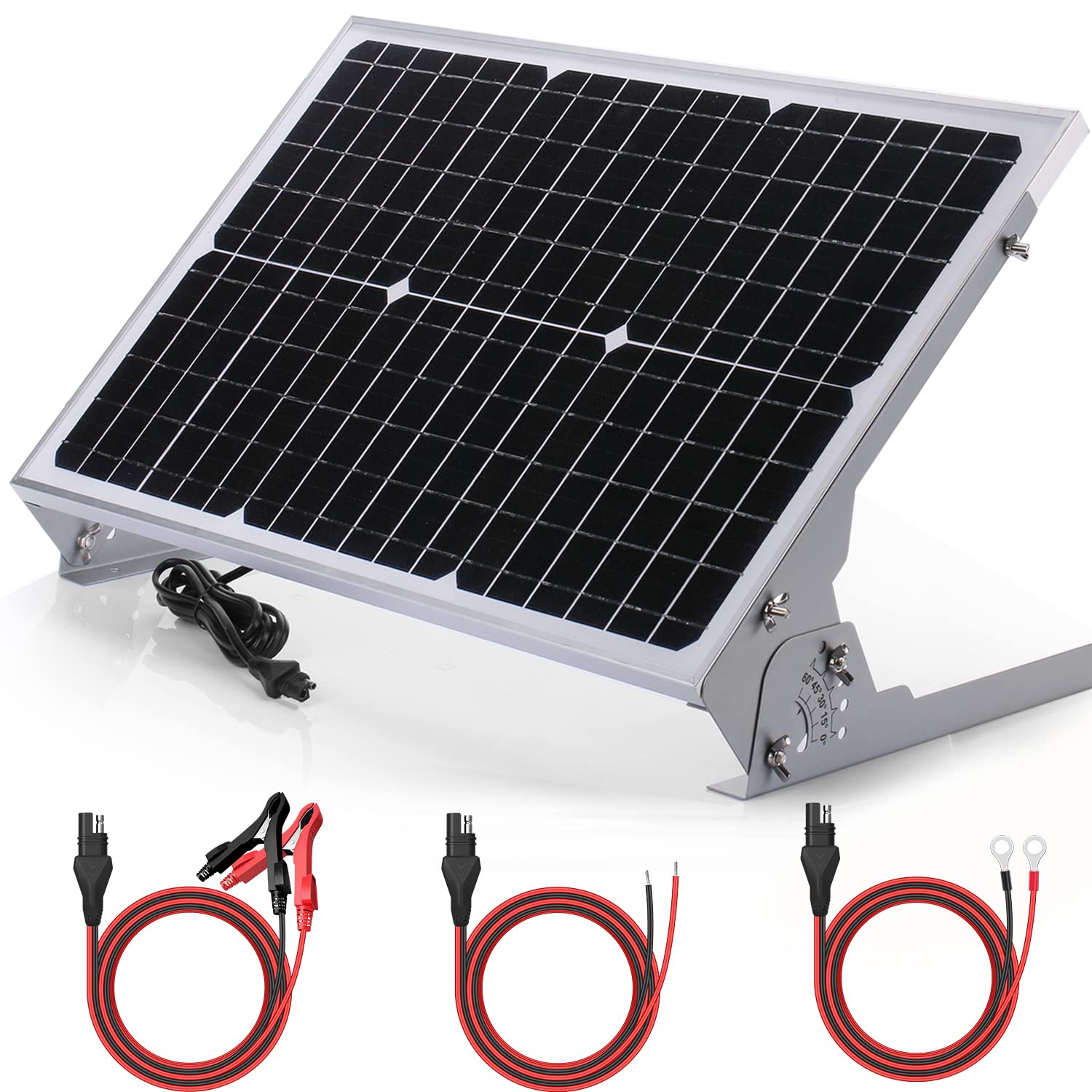 SUNER POWER 30W 12V Solar Panel Kit with MPPT Charge Controller - Waterproof Solar Battery Charger & Maintainer for Car, Boat, RV, Marine, Trailer - Perfect for Off-Grid Power & Outdoor Adventures