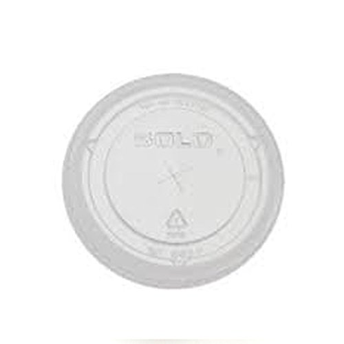 SOLO 662TS-0090 Clear PETE Straw Slot Lid for 12-oz Plastic Cold Cups (Pack of 10) - Perfect for Iced Coffee, Smoothies, and Cold Beverages at Cafes, Restaurants, and Takeout Services