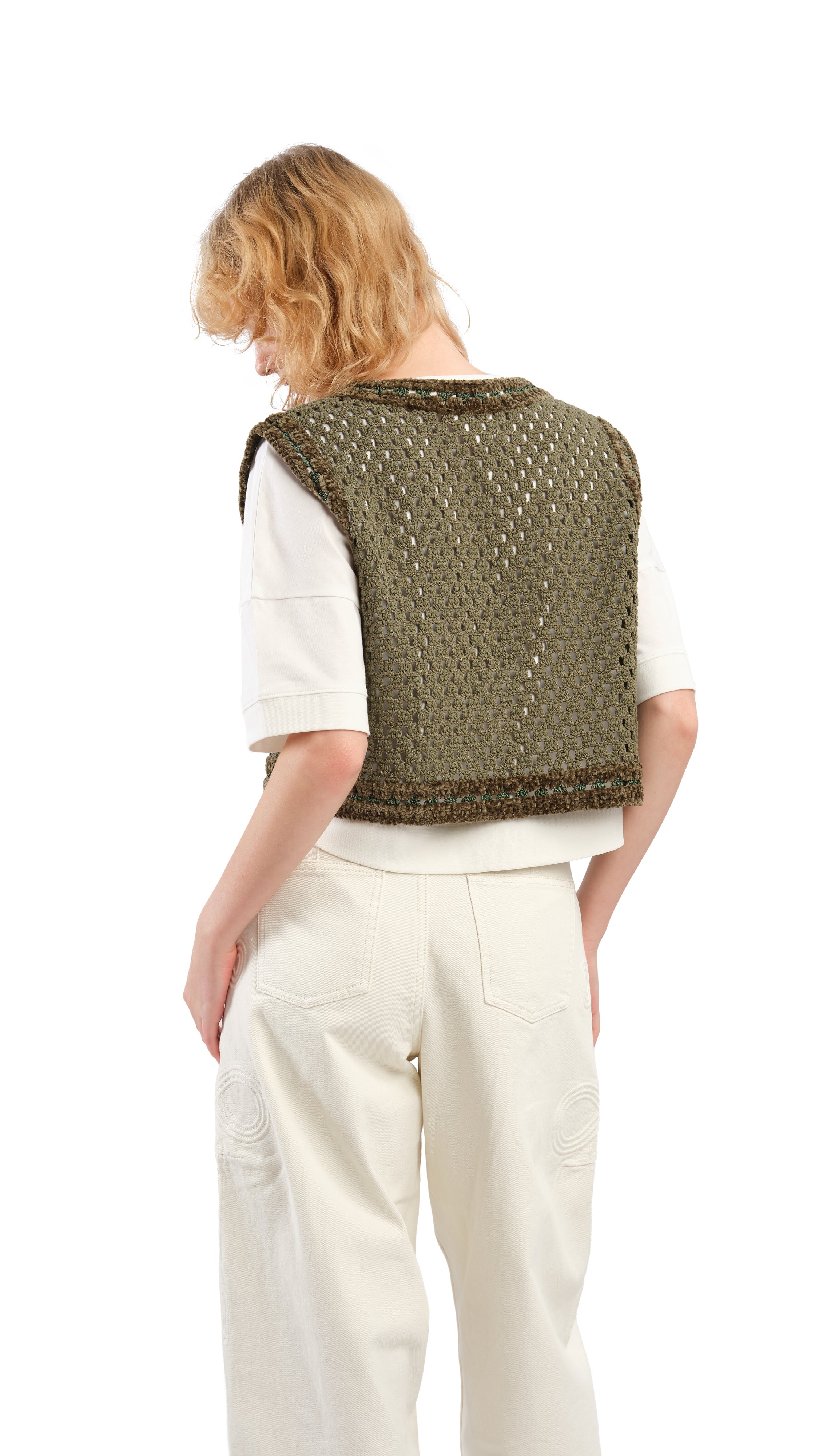Selk'Nam Graphic Crochet Vest for Women - Stylish Handmade Knit Sweater Vest - Boho Chic Fashion Top for Fall & Winter - Perfect for Layering, Casual Outfits, and Festival Wear