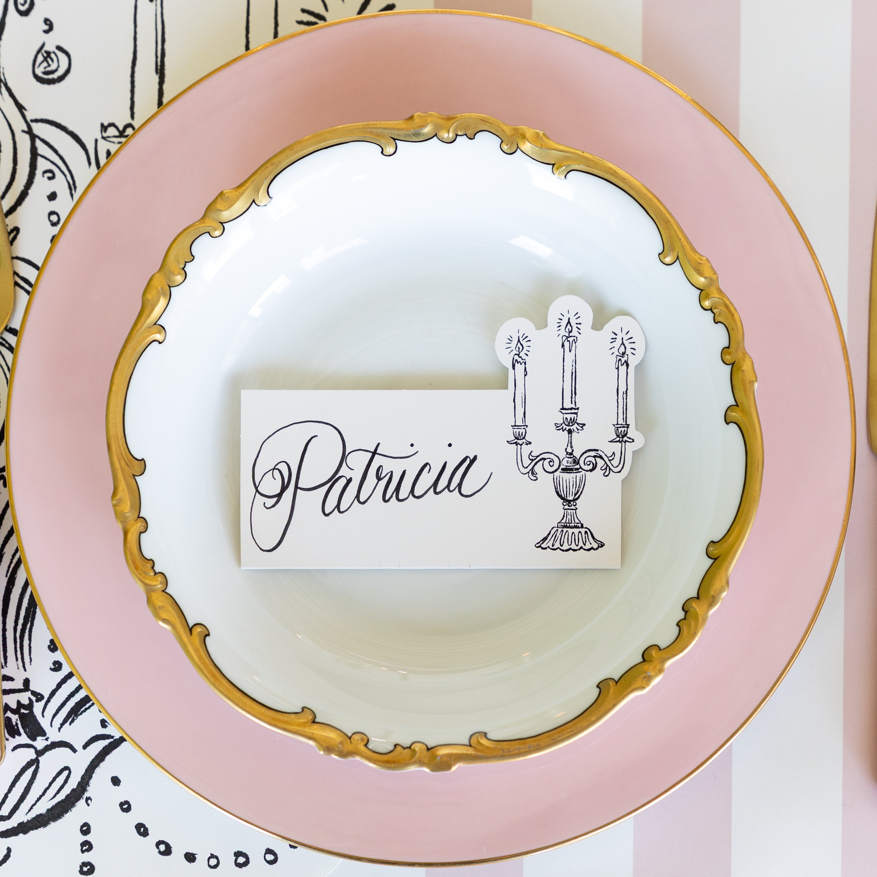 Elegant Candelabra Place Card Holders for Wedding Table Decor - Perfect for Name Cards, Seating Assignments & Special Events