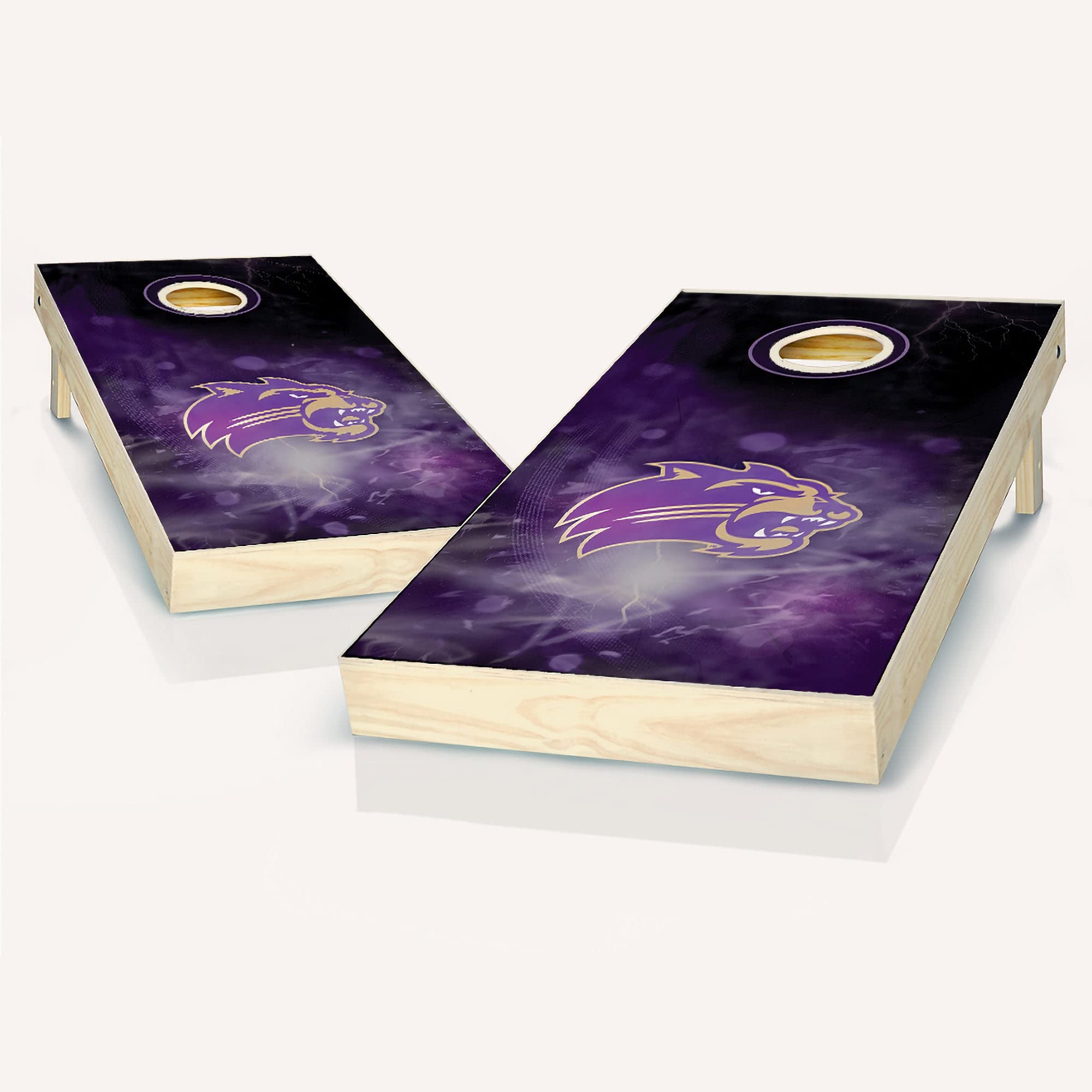 Skip's Garage Western Carolina Smoke Cornhole Board Set - Team Logo Design - Regulation Size Cornhole Boards for Tailgating, Backyard Parties & Outdoor Games