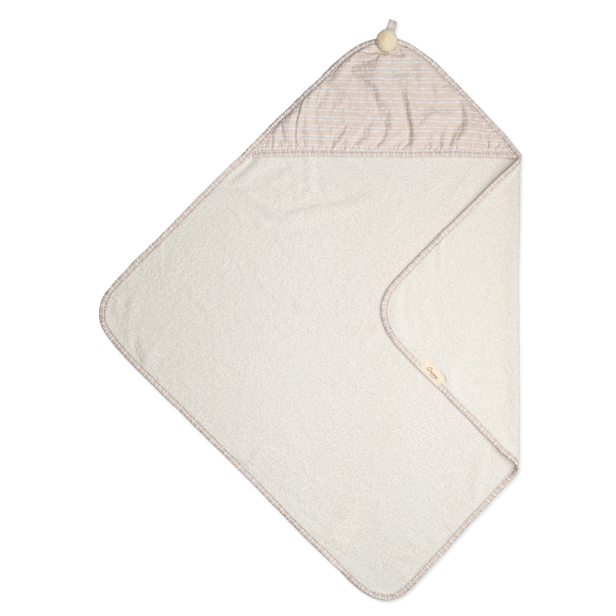 Crane Baby Cove Hooded Towel with Soft Absorbent Fabric - Perfect for Newborns, Infants & Toddlers - Cute Dot Design for Bath Time, Swimming & Beach Outings