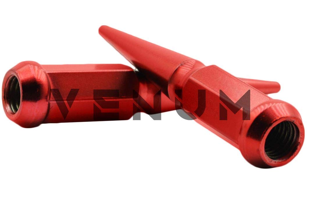 Venum 32PC Red Anodized Spike Lug Nuts - 4.5