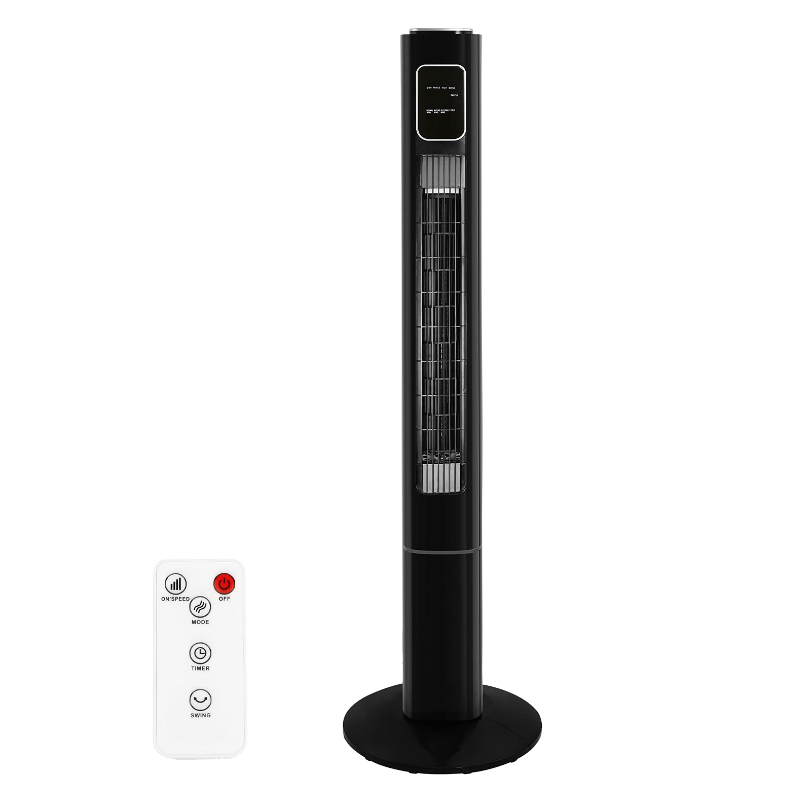 Antarctic Star Bladeless Tower Fan - 3 Speed Quiet Oscillating Standing Fan with Remote Control, Powerful Cooling for Bedroom, Office & Kitchen | Portable Floor Fan for Kids & Adults | Black (Ideal for Home, Office, Dorm & Summer Use)