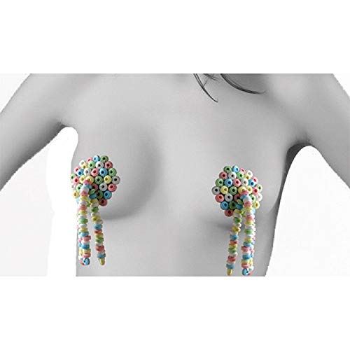 Sexy Candy Nipple Tassels - Glitter Pasties for Burlesque, Bachelorette Parties & Sensual Lingerie Accessories - Perfect for Adult Entertainment, Pole Dancing & Naughty Costumes