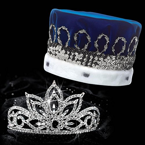 Blue with Silver Trim Crown