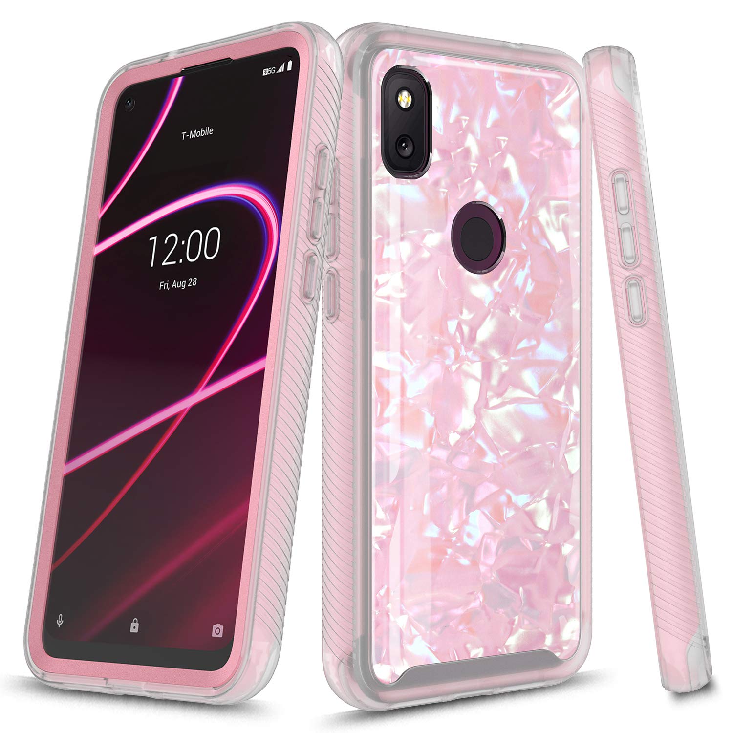 T-Mobile REVVL 4 Case - Shockproof Hybrid Bumper (Pink) for Daily Protection
