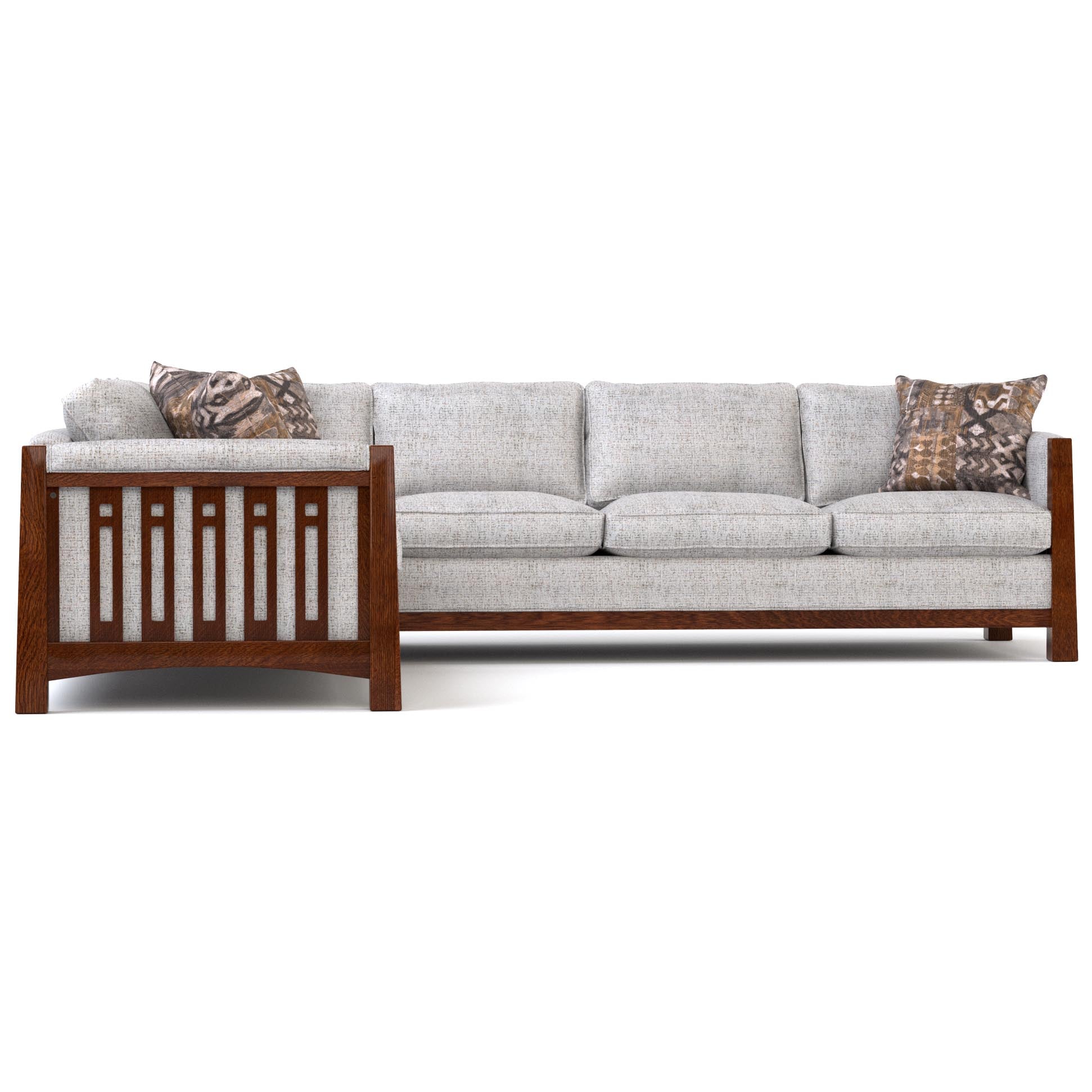 Highlands Sectional Sofa - Modern L-Shaped Couch with Reversible Chaise for Living Room, Family Room & Home Theater - Soft Fabric Upholstery & Sturdy Wood Frame