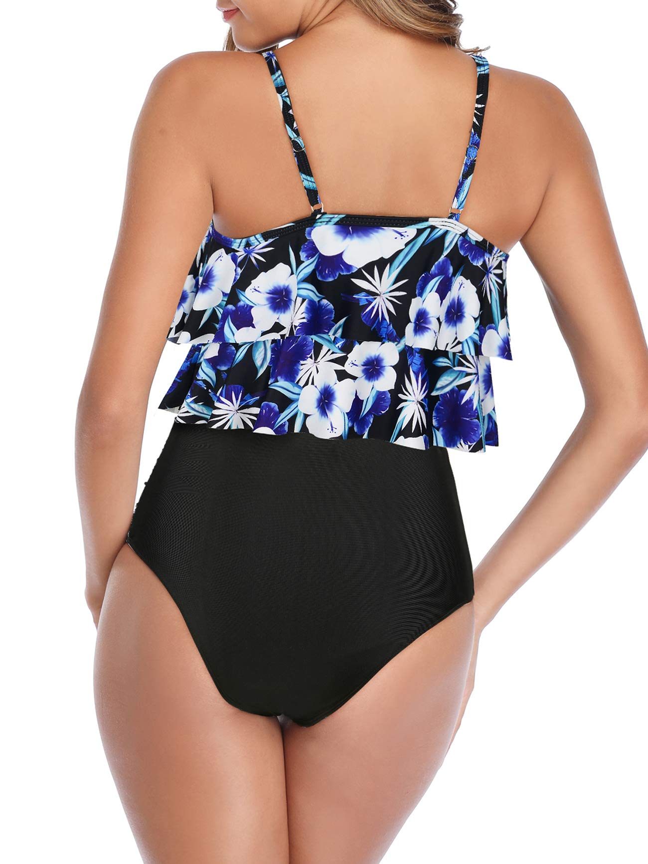 High Waisted Tankini Swimsuits for Women - Flounce Top Tummy Control Bathing Suits | American Trends | Perfect for Beach, Pool & Summer Vacations