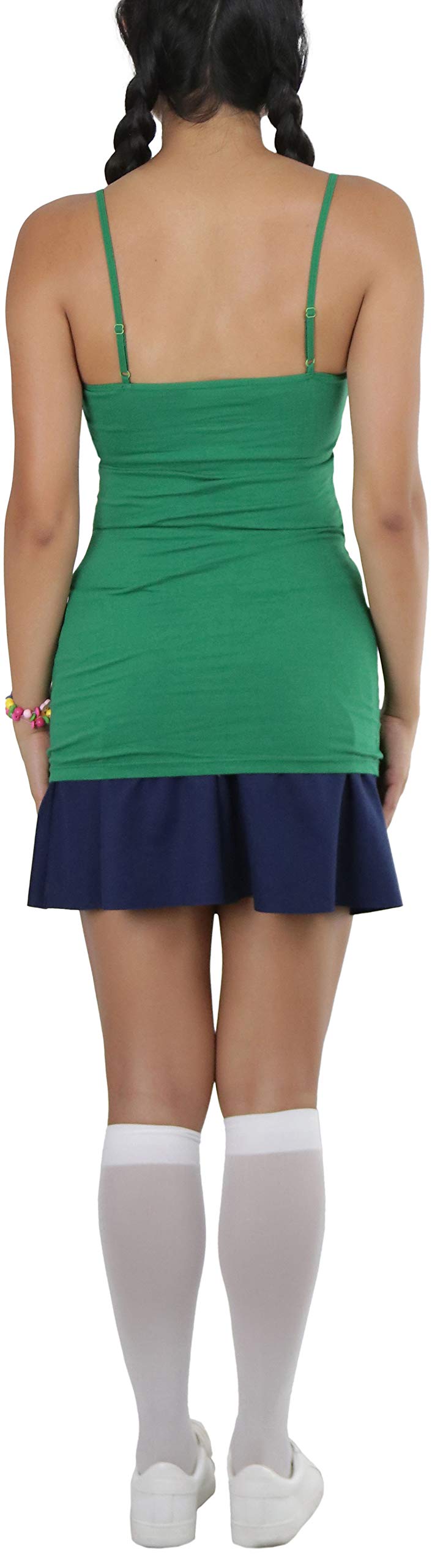 Girls Cotton Long Layering Camisole with Built-in Shelf Bra - Soft Stretchy Tank Top for Tweens - Perfect for School, Layering & Everyday Comfort